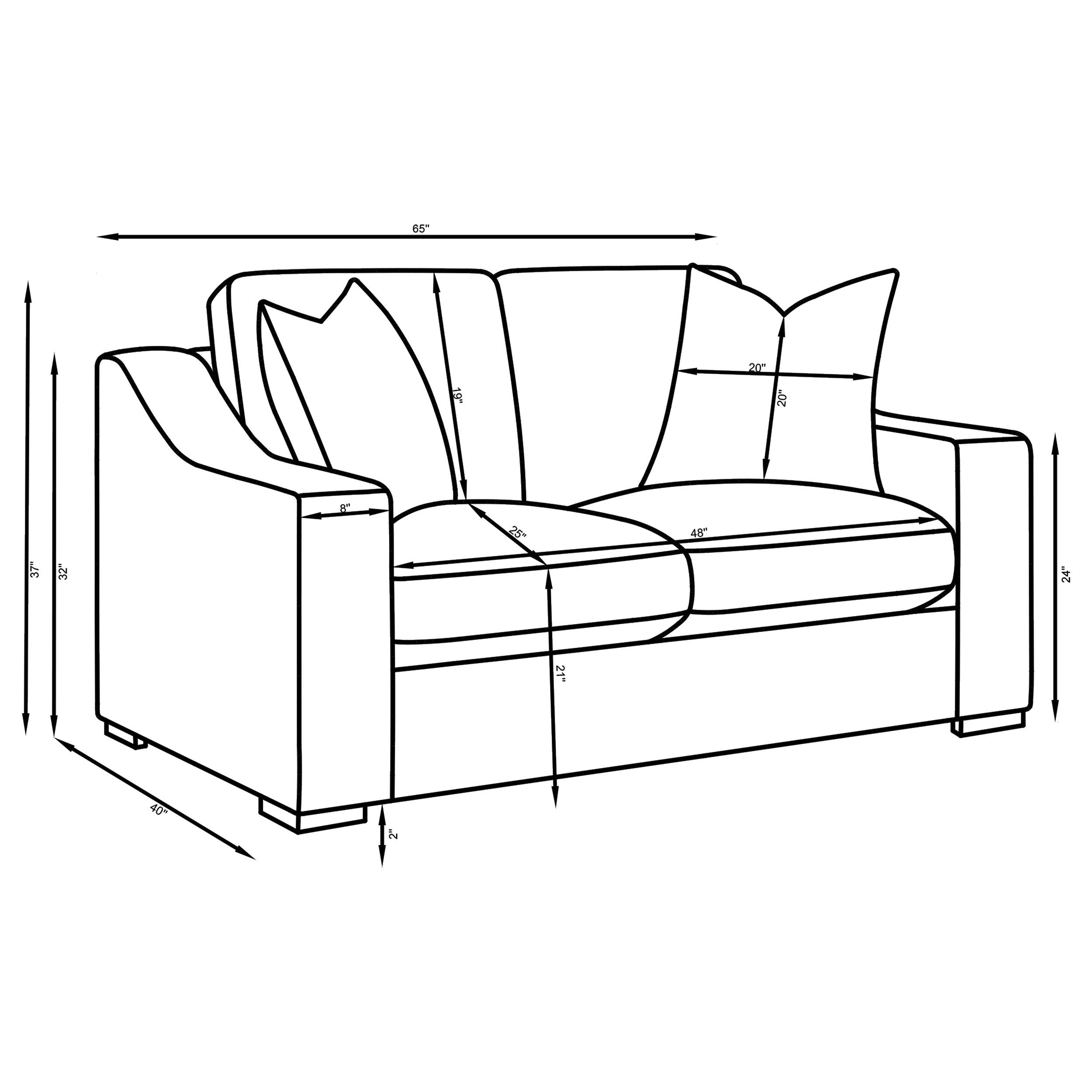 Ashlyn 3-piece Upholstered Track Arm Sofa Set Sand - 552091-S3