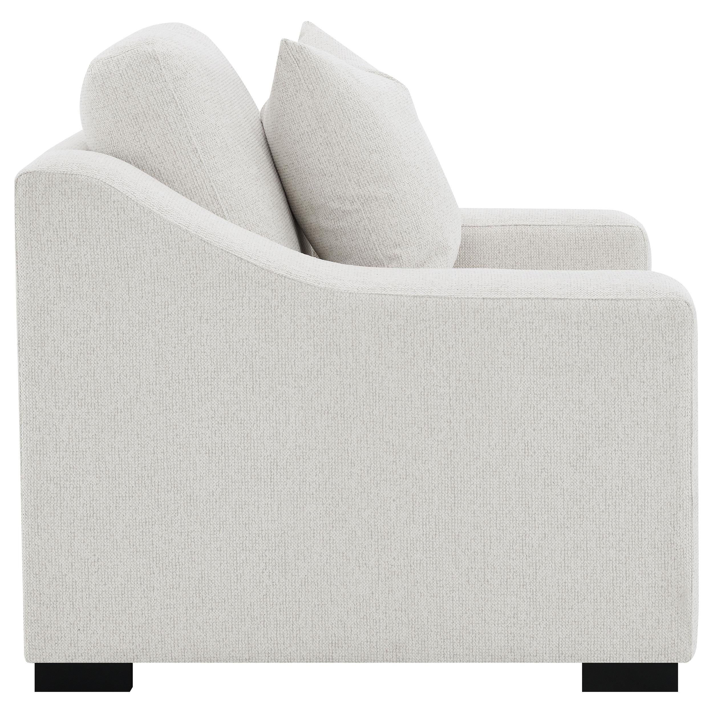 Ashlyn Fabric Upholstered Track Arm Accent Chair Sand - 552093