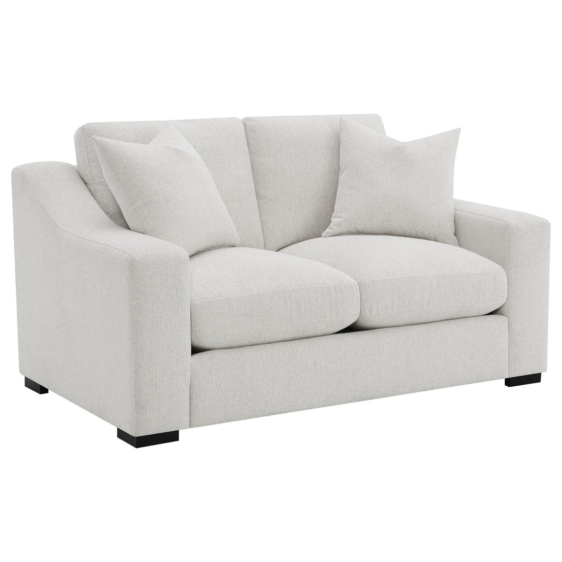Ashlyn Fabric Upholstered Track Arm Loveseat Sand - 552092