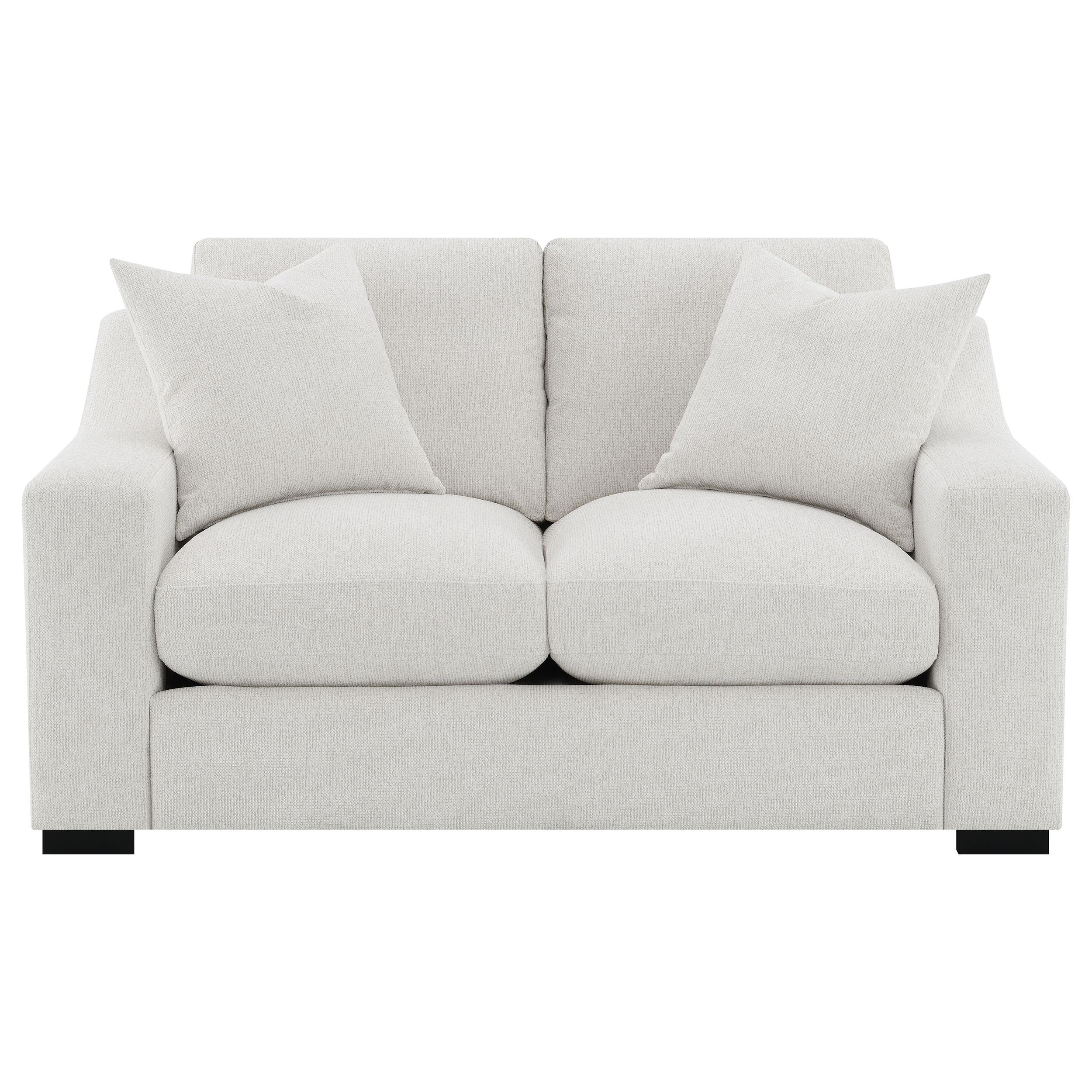 Ashlyn Fabric Upholstered Track Arm Loveseat Sand - 552092