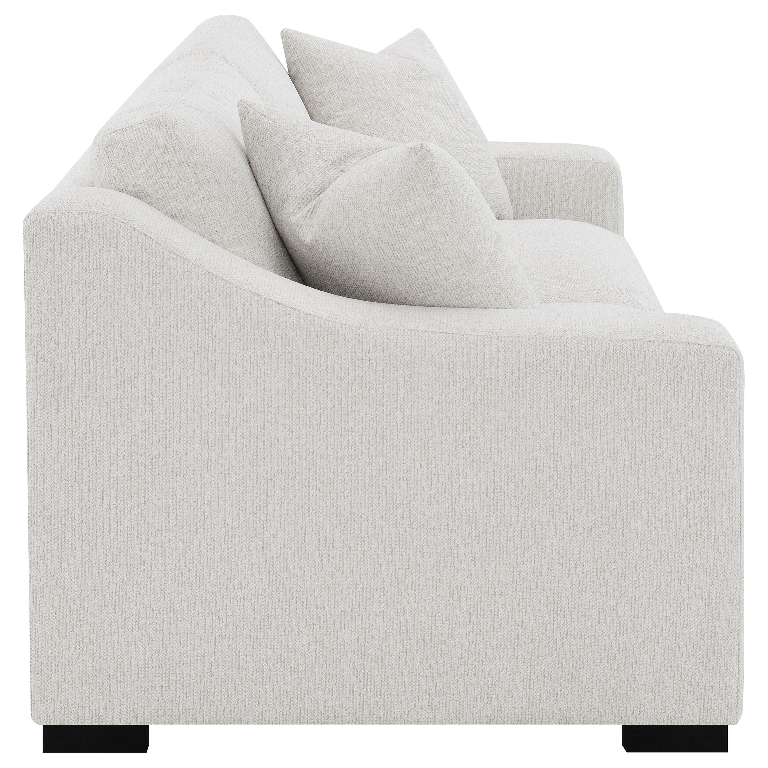 Ashlyn Fabric Upholstered Track Arm Sofa Sand - 552091