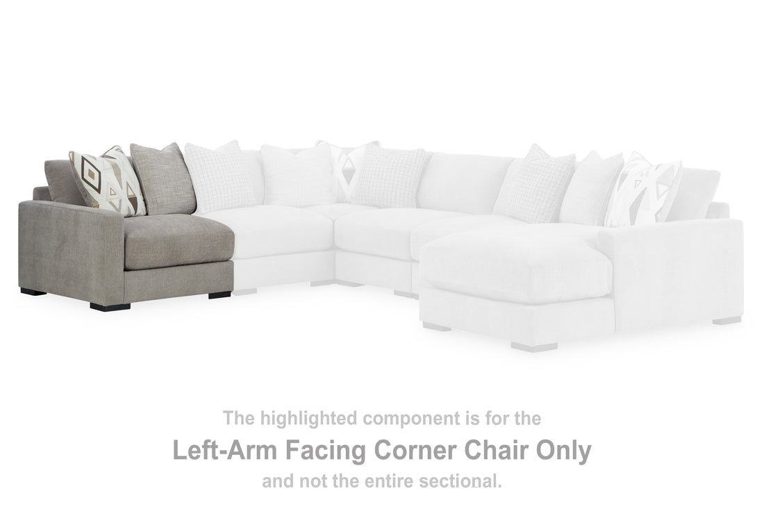 Aslan Court Pebble Left-Arm Facing Corner Chair - 2030564