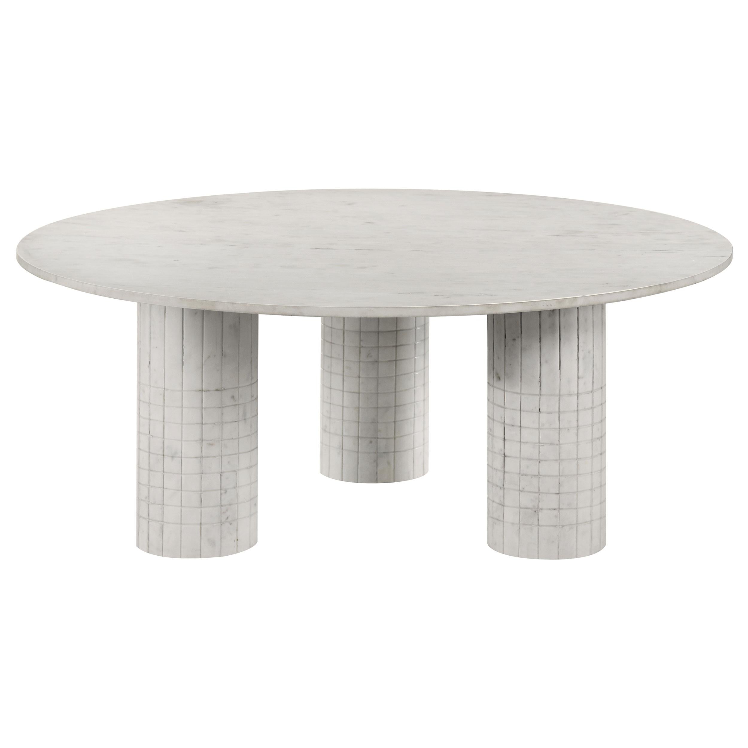 Astoria 3-piece Marble Coffee and End Table Set White - 709668-S3