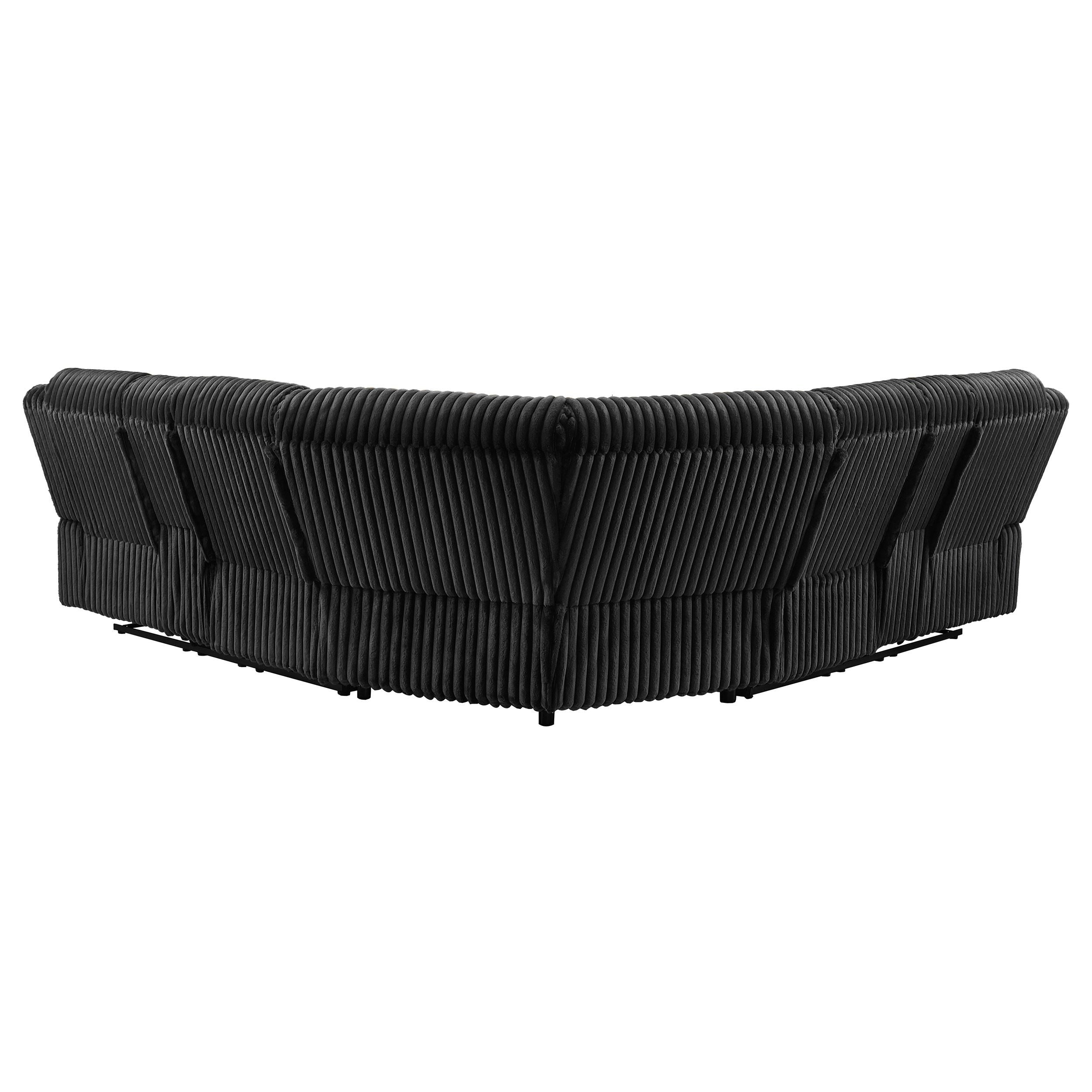 Atkinson Upholstered Reclining Sectional Sofa Black - 601520