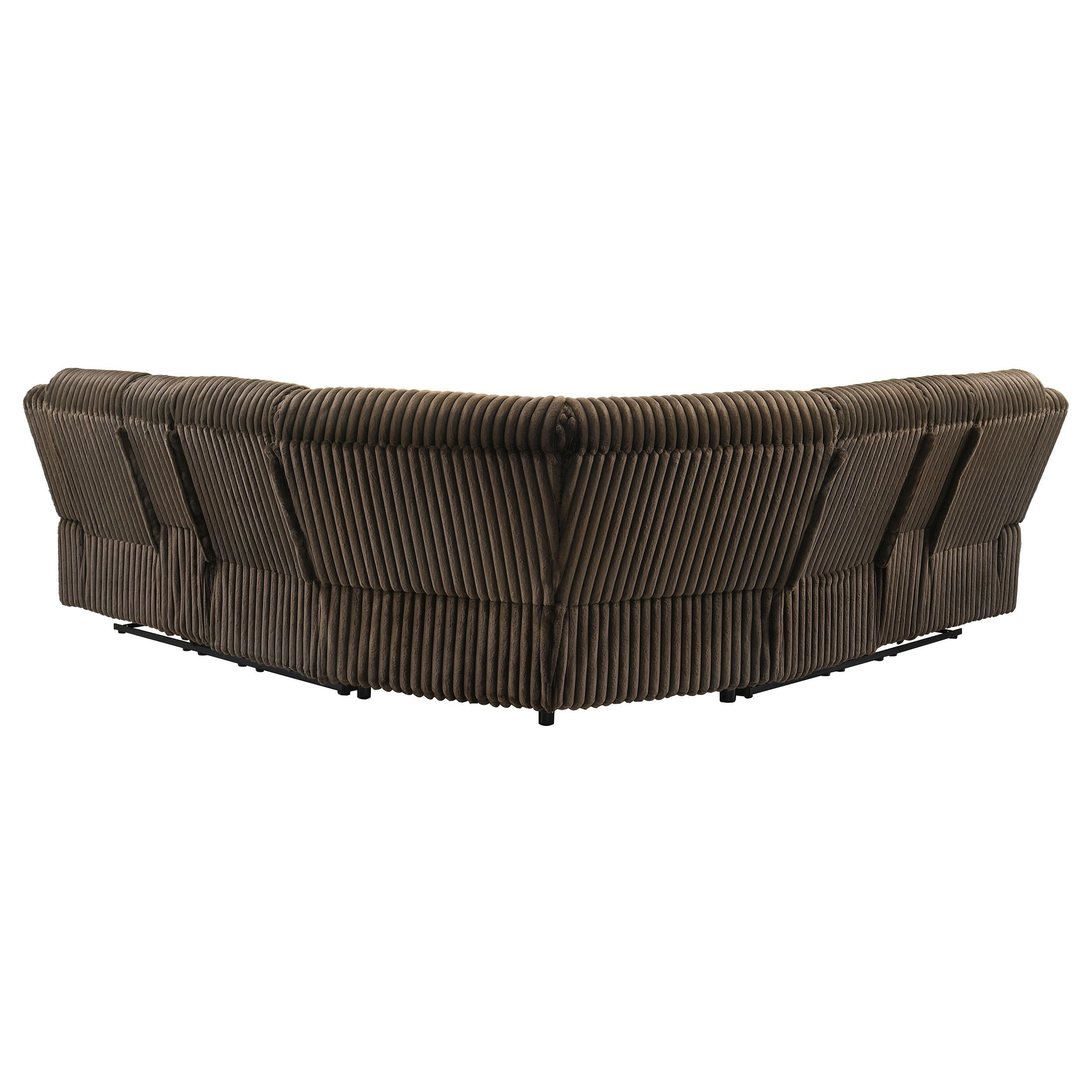 Atkinson Upholstered Reclining Sectional Sofa Chocolate - 601510