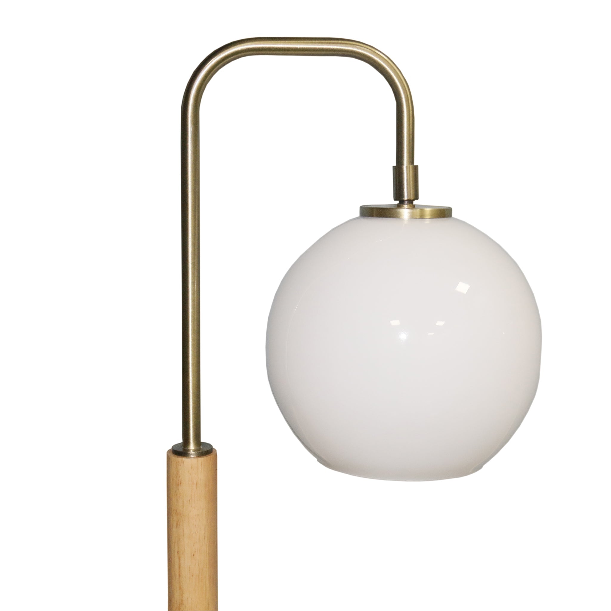 Auris White Globe Lampshade Table Lamp with Marble Base - TBL04203201