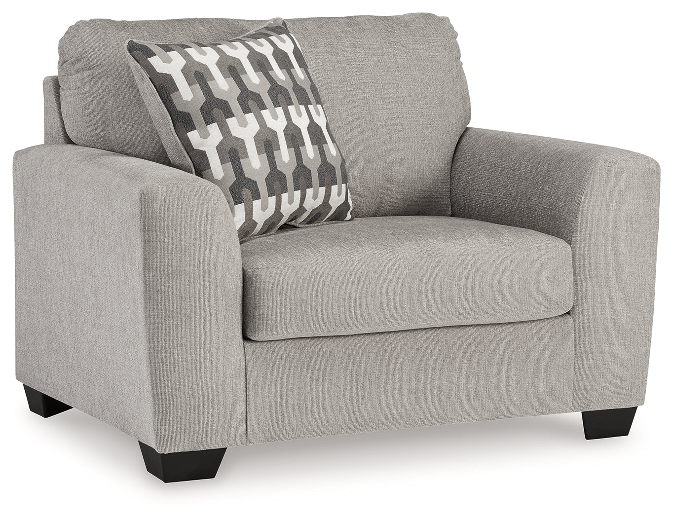 Avenal Park Chair and Ottoman in Flannel - PKG019290