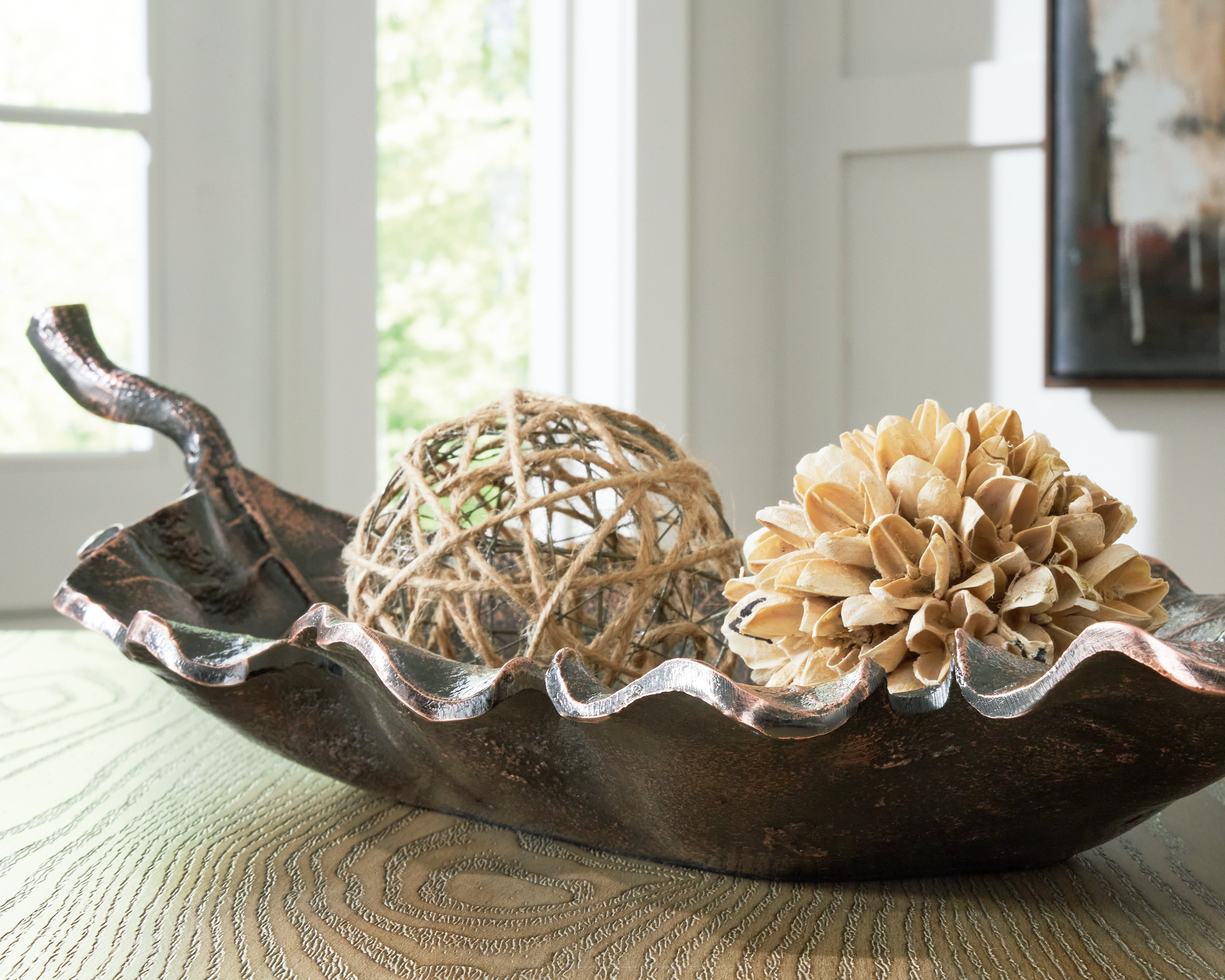 Avermund Antique Copper Finish Sculpture - A2000819