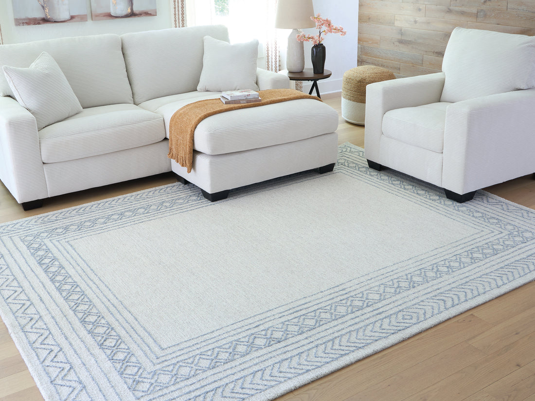 Azelhurst Blue/Ivory/Gray Large Rug - R407851