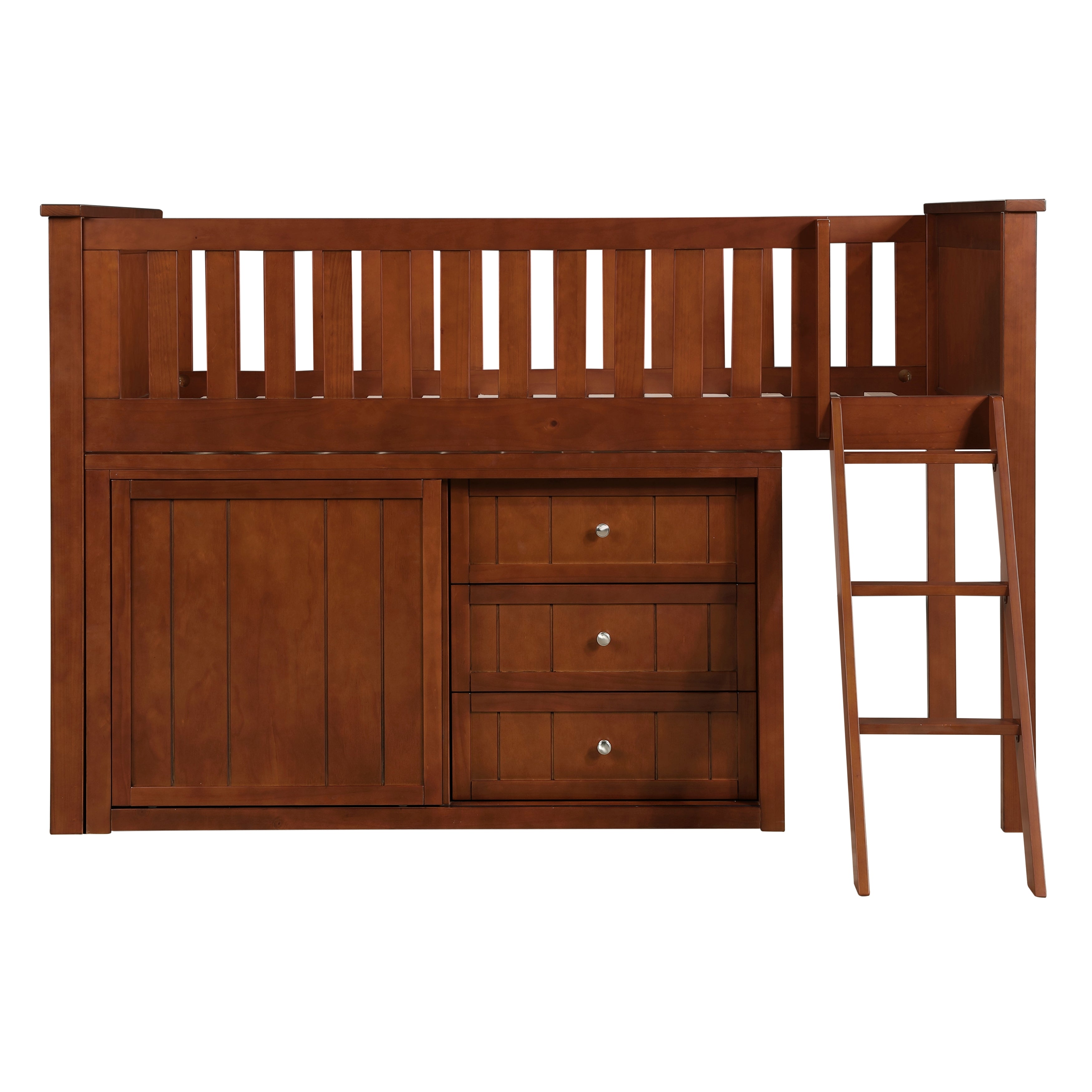 B2013LLDC-1*BCDR (5) Low Loft Bunk with Bookcase and Dresser - B2013LLDC-1*BCDR