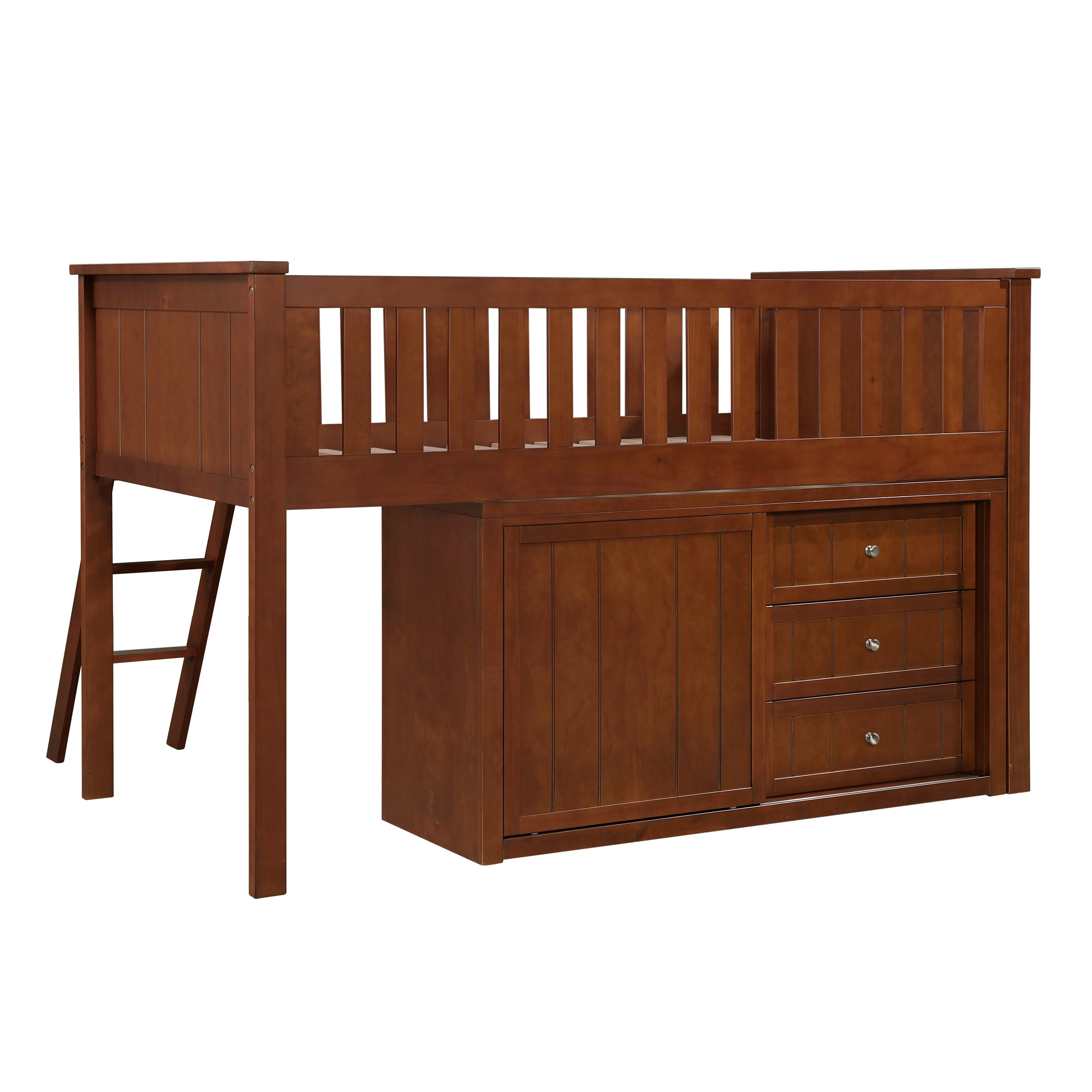 B2013LLDC-1*BCDR (5) Low Loft Bunk with Bookcase and Dresser - B2013LLDC-1*BCDR