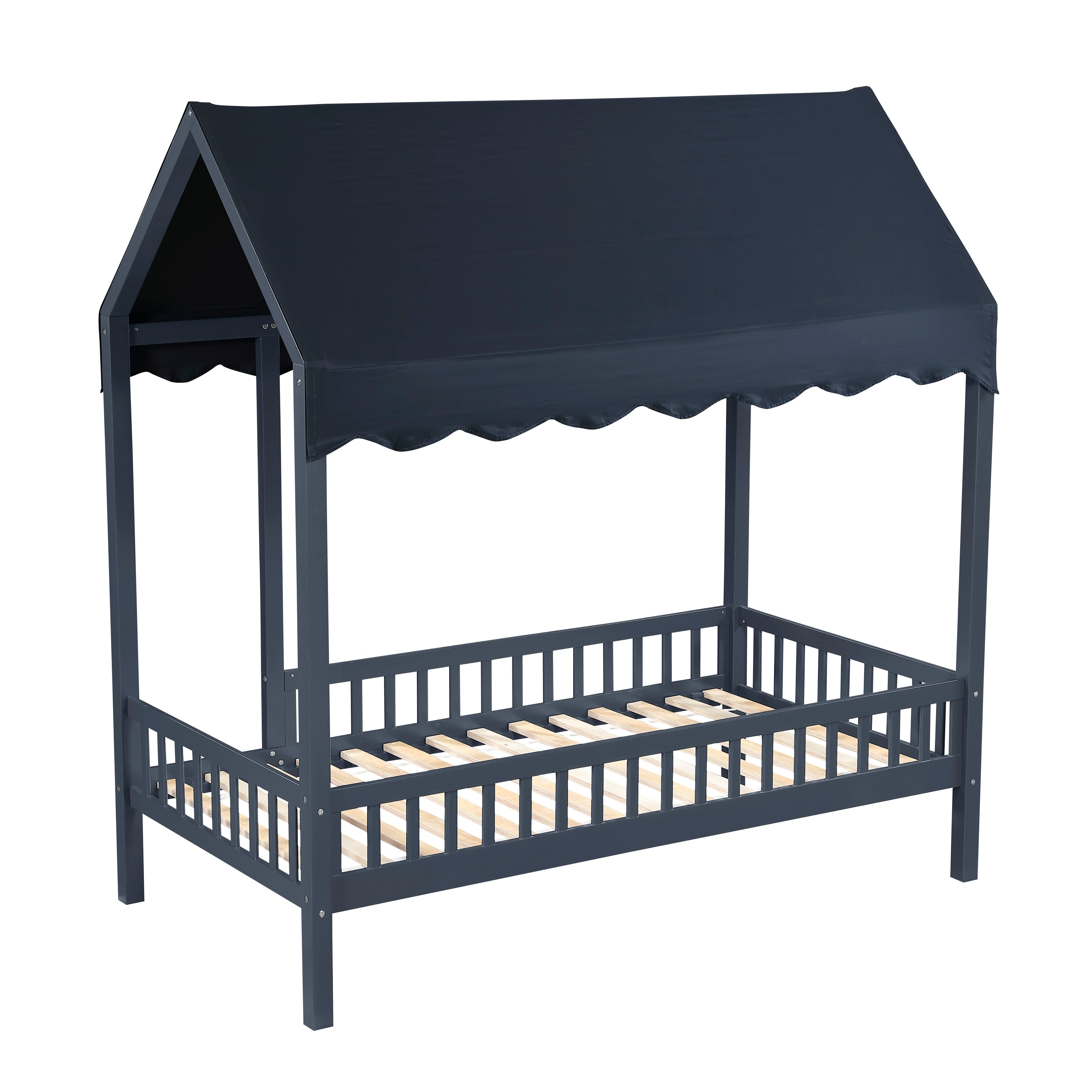 B2024BUCP-1 Twin Canopy Platform Bed - B2024BUCP-1