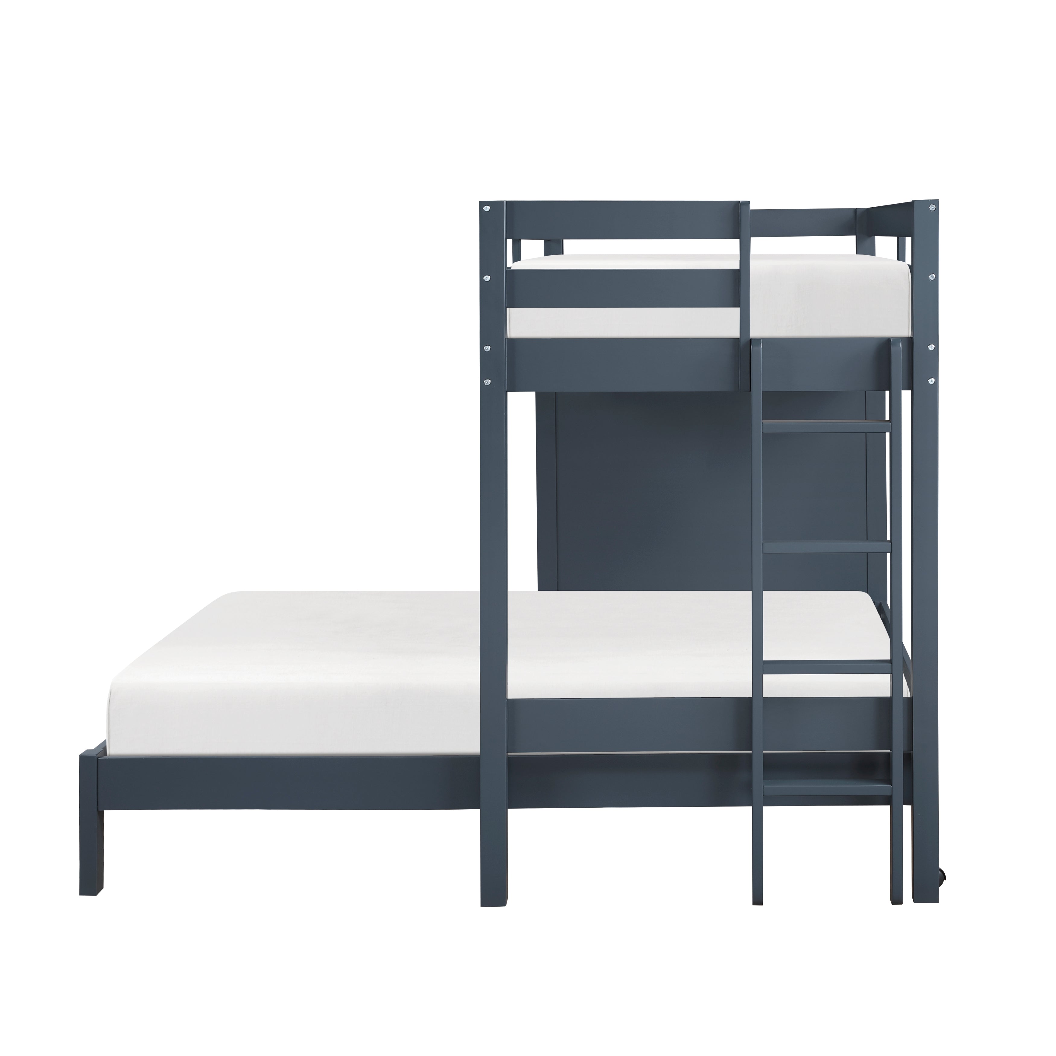 B2024BULTF-1* (6) Twin/Full Loft Bunk Bed with Chest and Hidden Desk - B2024BULTF-1*