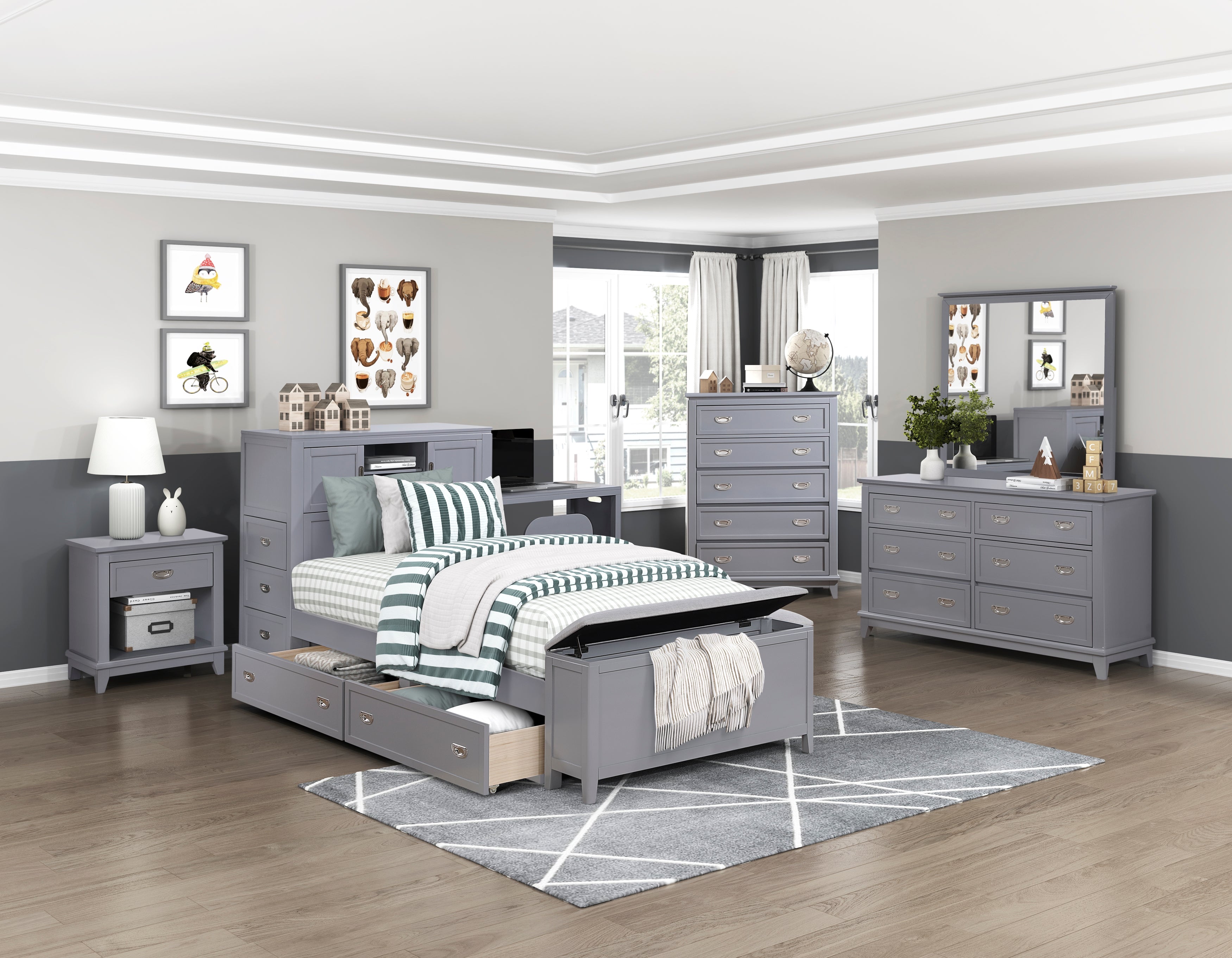 B2024GY-T Storage Box, Set of 2 - B2024GY-T
