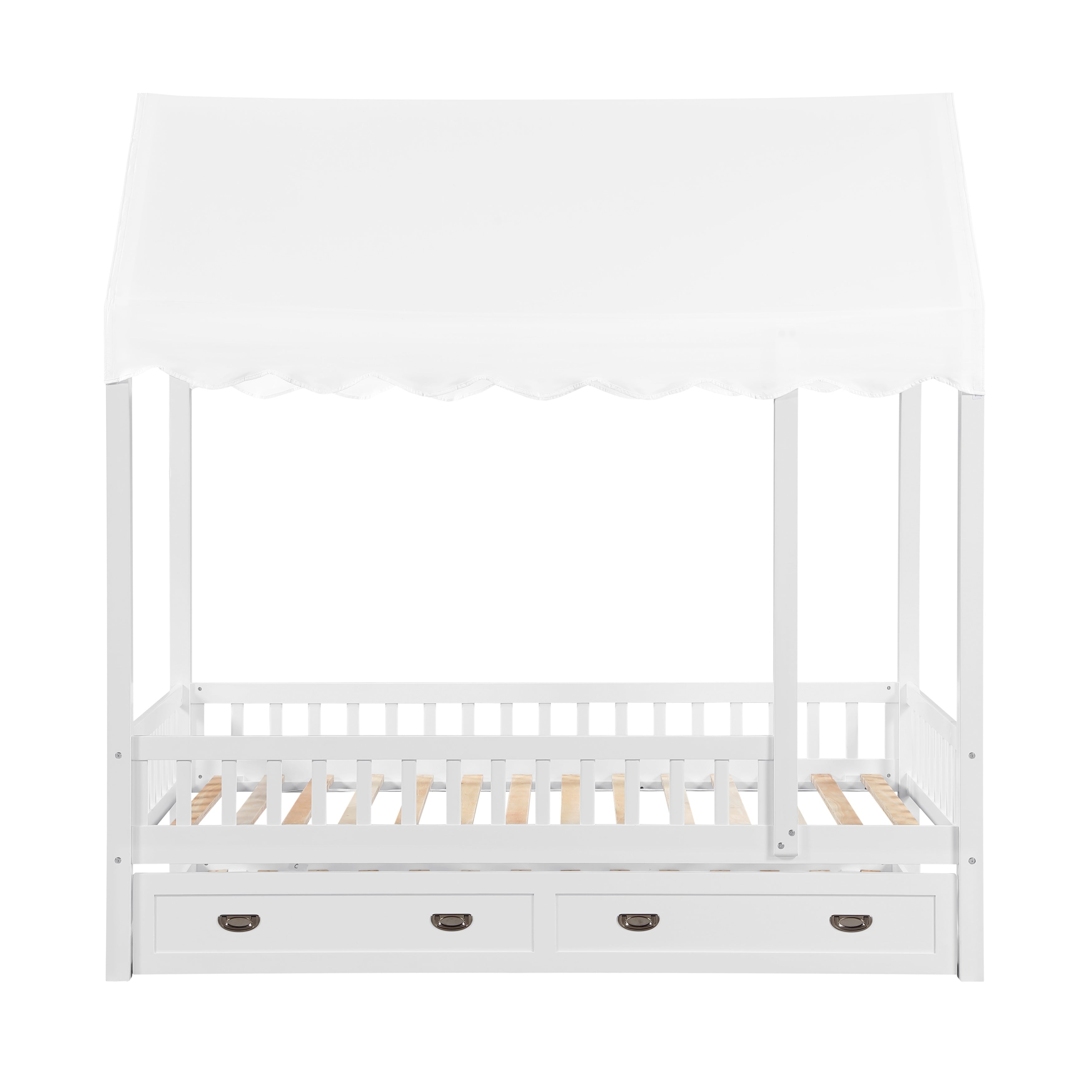 B2024WHCP-1 Twin Canopy Platform Bed - B2024WHCP-1