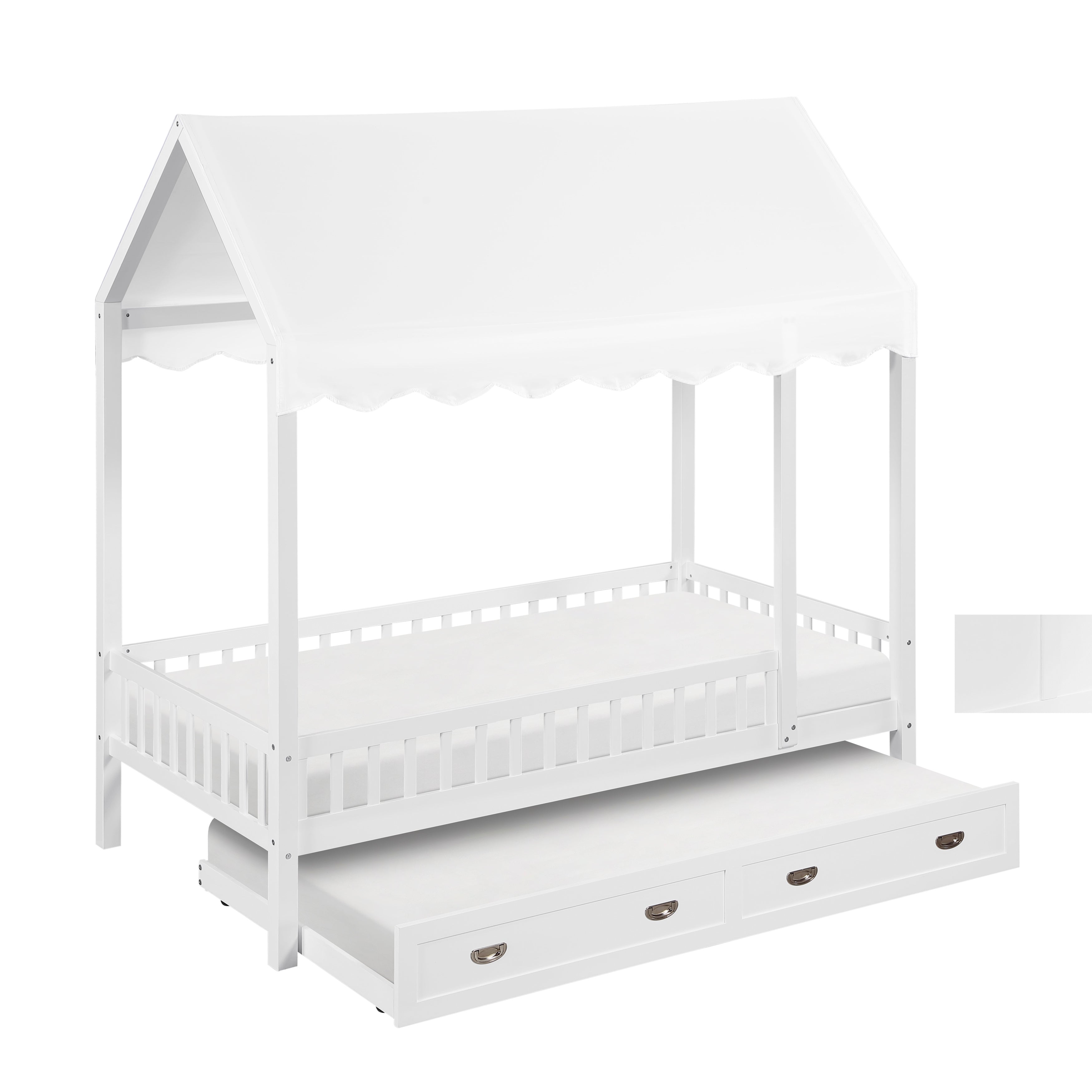 B2024WHCP-1 Twin Canopy Platform Bed - B2024WHCP-1