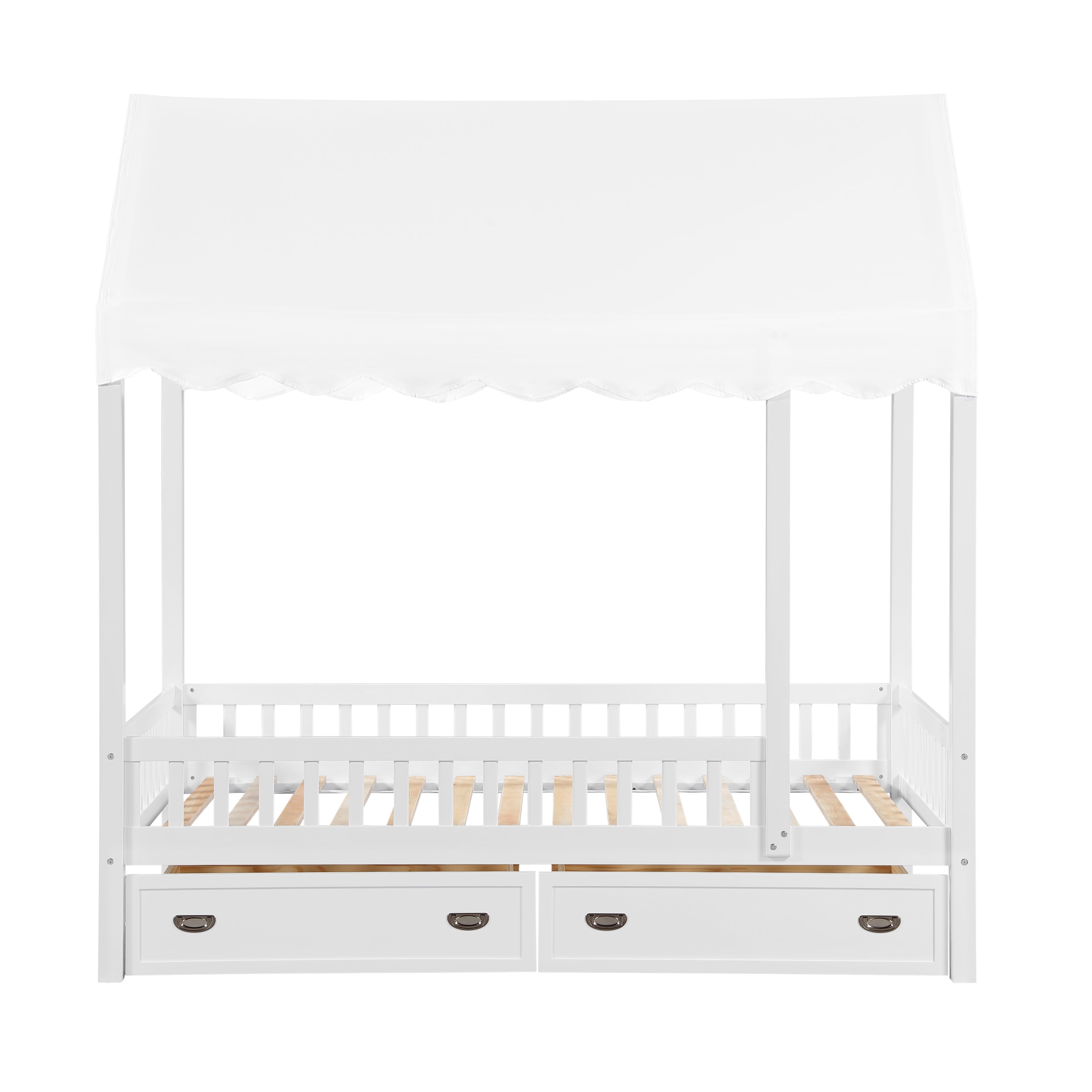 B2024WHCP-1 Twin Canopy Platform Bed - B2024WHCP-1