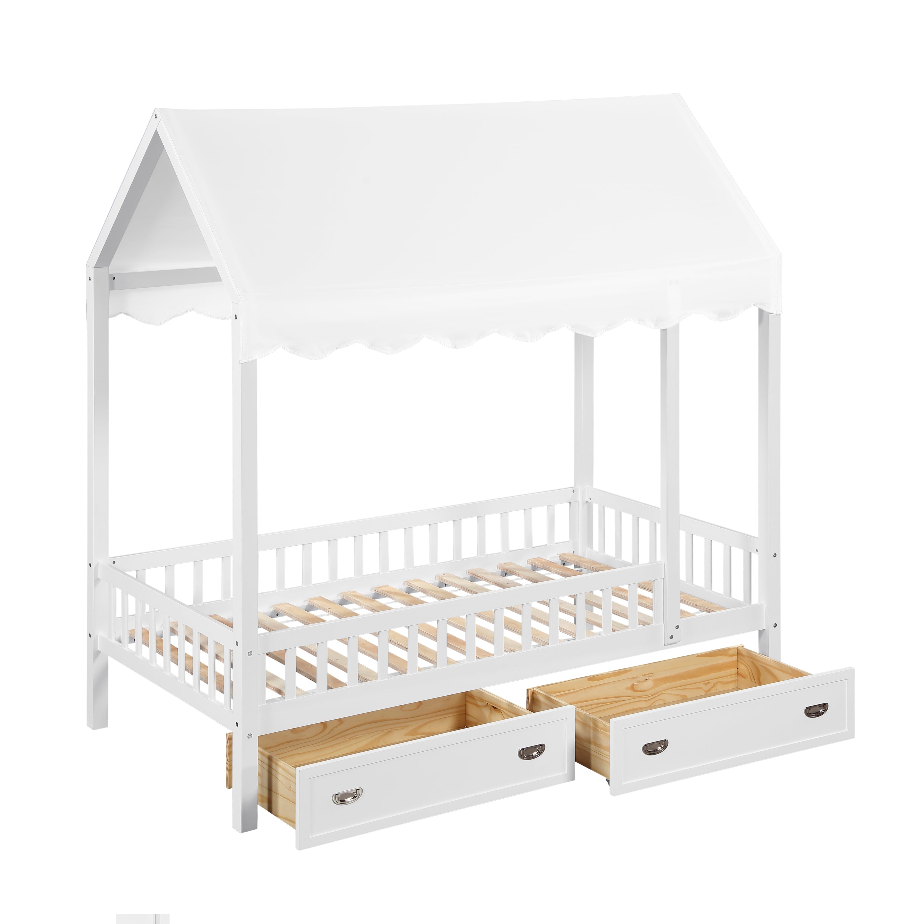 B2024WHCP-1 Twin Canopy Platform Bed - B2024WHCP-1