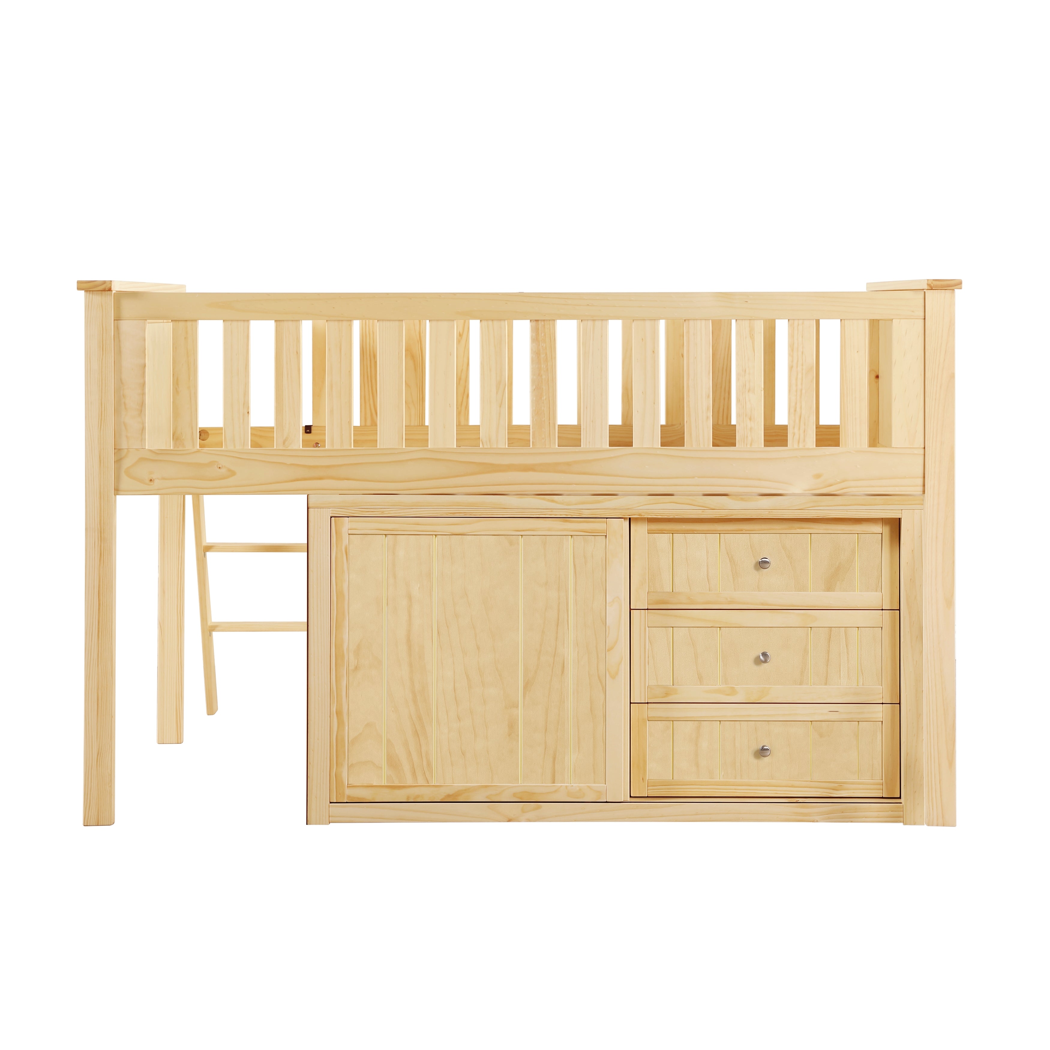 B2043LL-1*BCDR (5) Low Loft Bunk with Bookcase and Dresser - B2043LL-1*BCDR