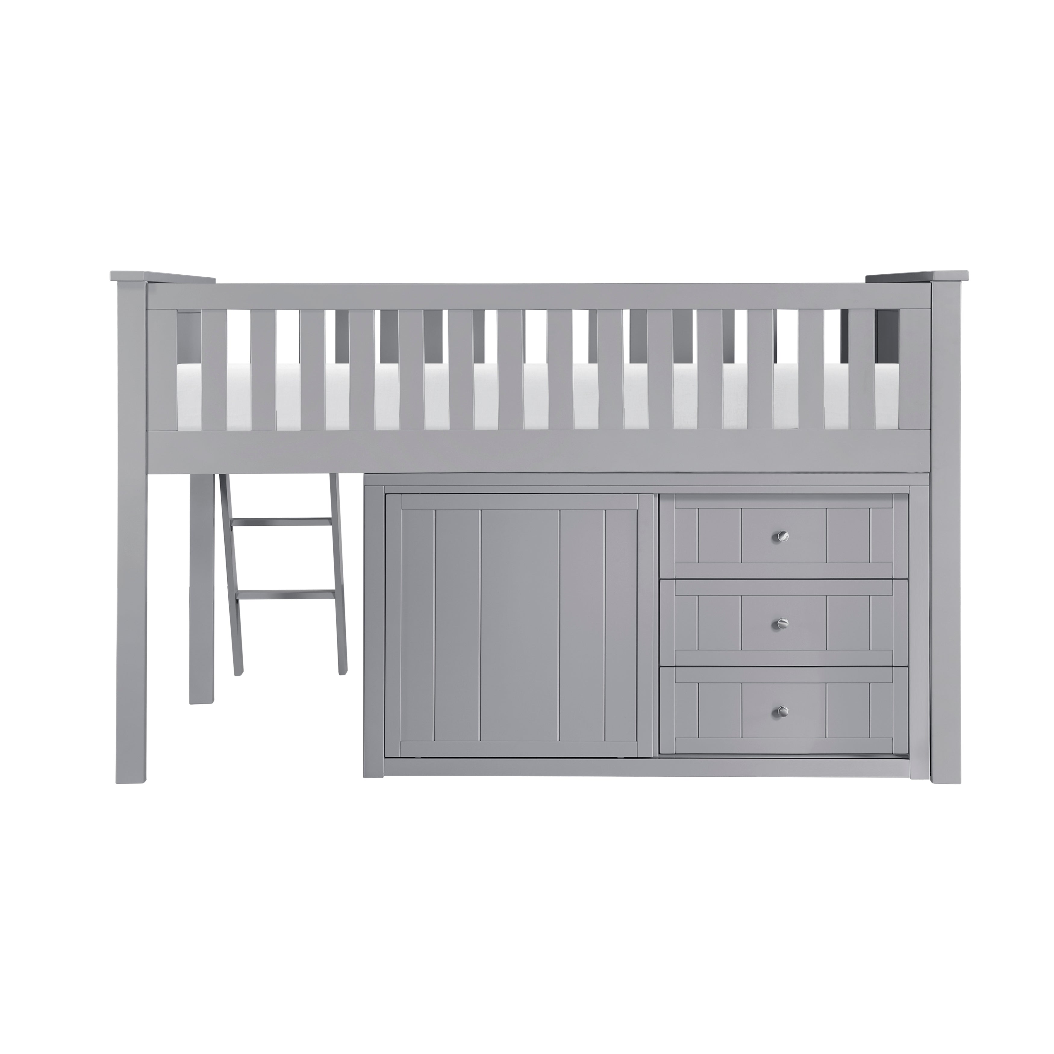 B2063LL-1*BCDR (5) Low Loft Bunk with Bookcase and Dresser - B2063LL-1*BCDR