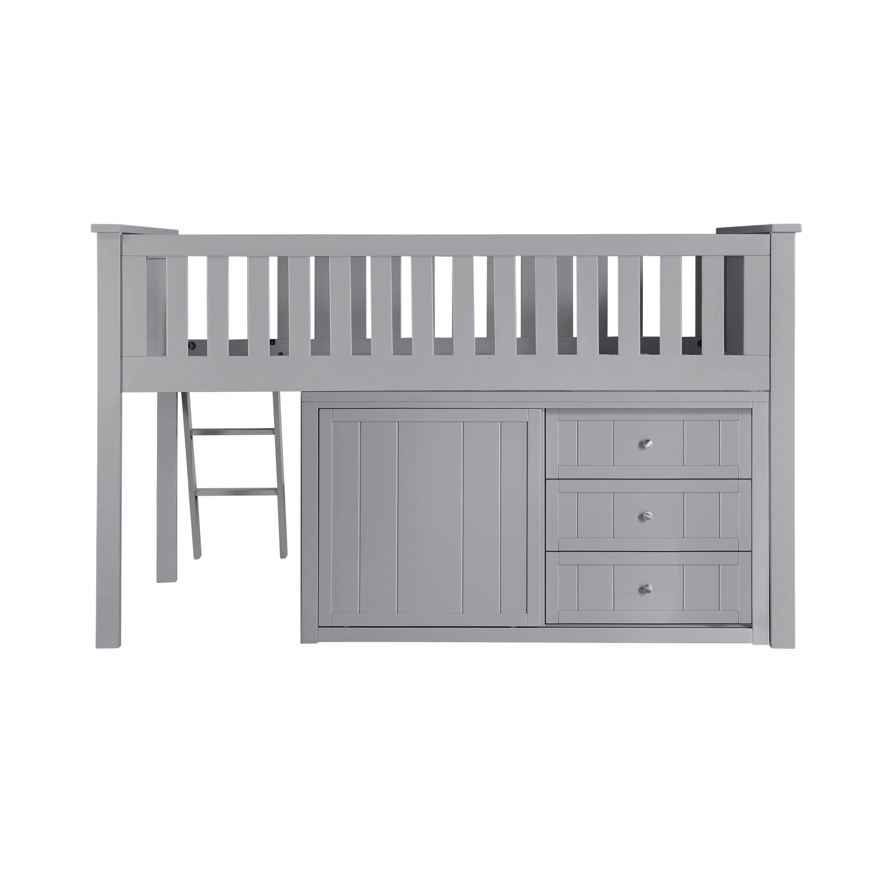 B2063LL-1*BCDR (5) Low Loft Bunk with Bookcase and Dresser - B2063LL-1*BCDR
