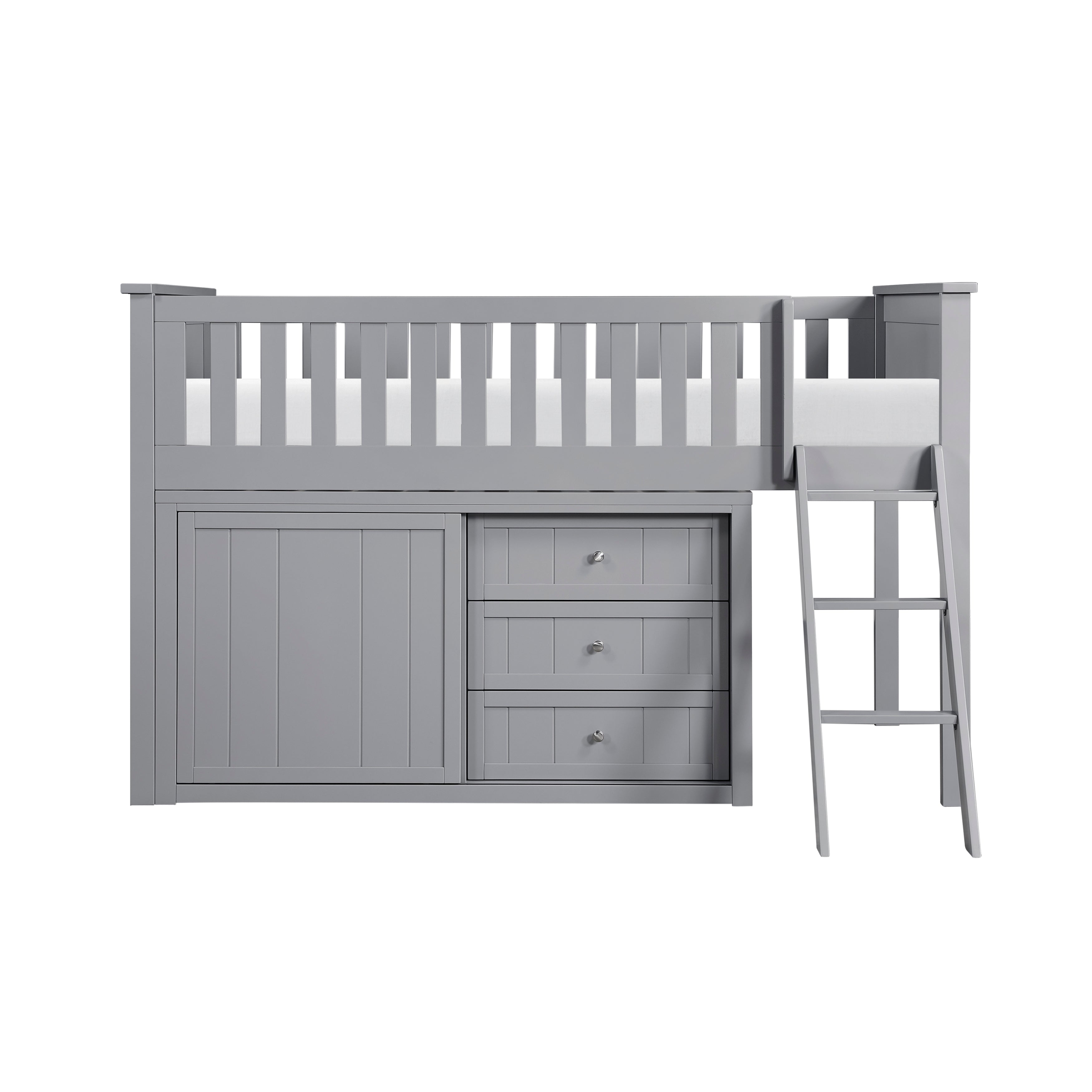 B2063LL-1*DR (4) Low Loft Bunk with Dresser - B2063LL-1*DR