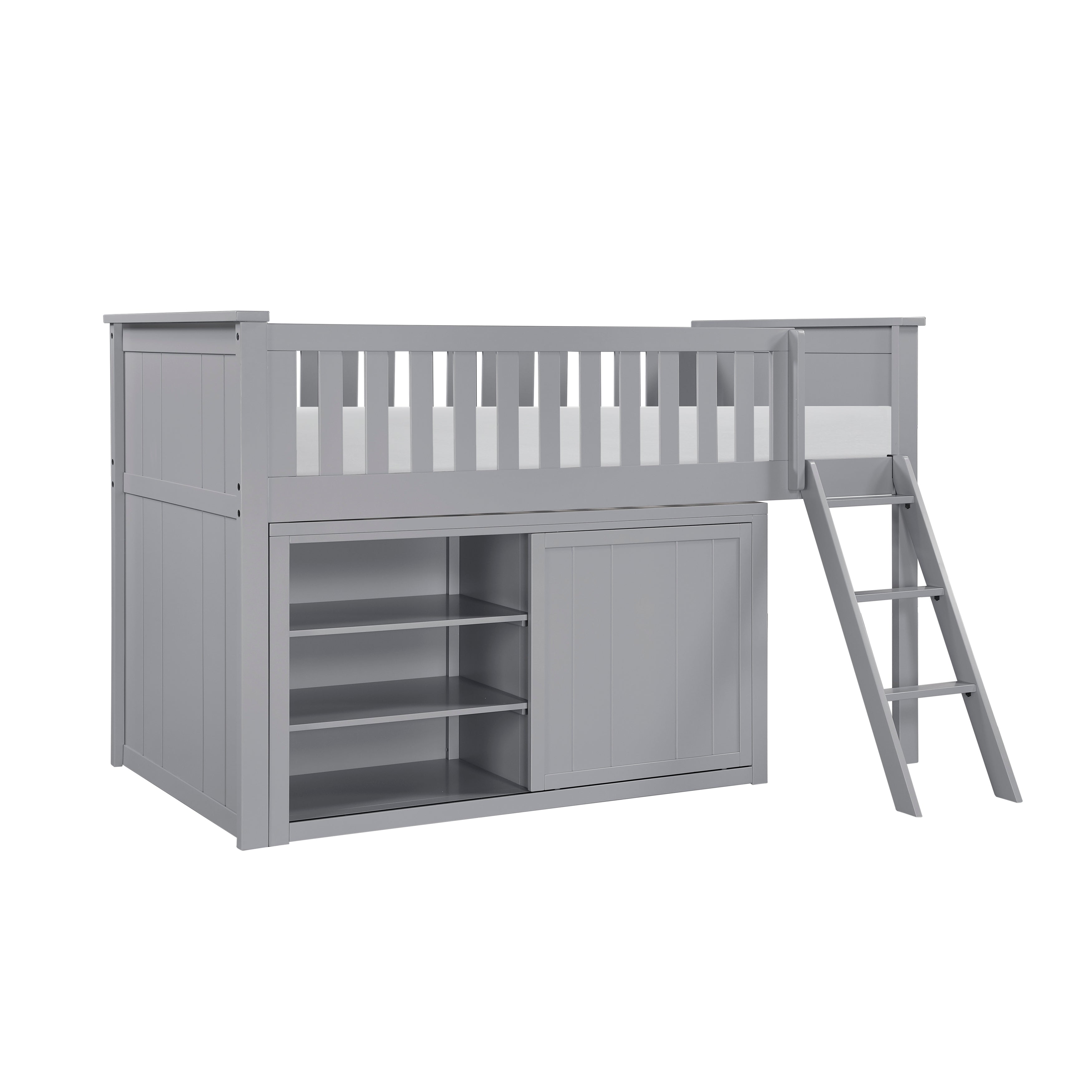 B2063LL-1*DR (4) Low Loft Bunk with Dresser - B2063LL-1*DR