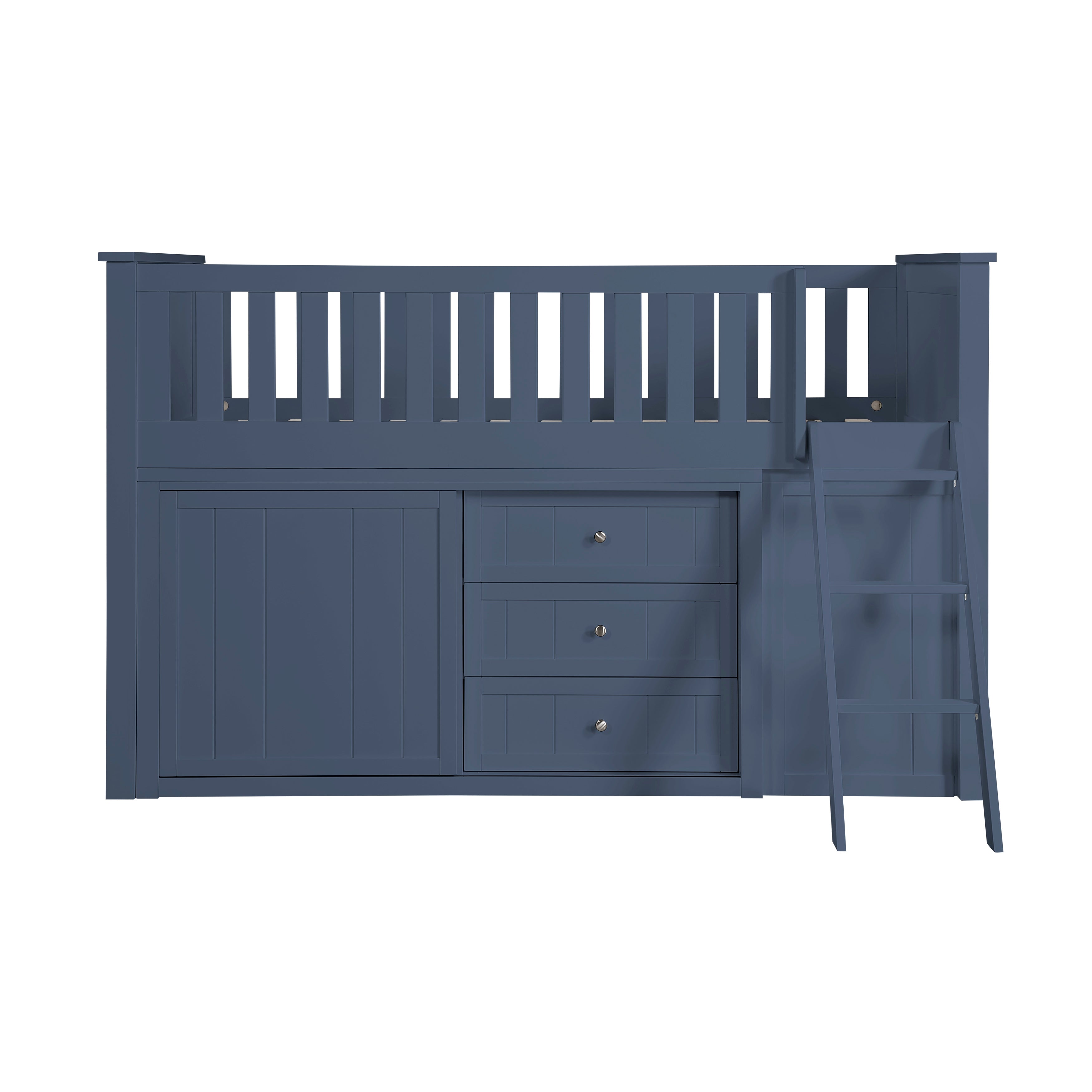B2083BULL-1*BCDR (5) Low Loft Bunk with Bookcase and Dresser - B2083BULL-1*BCDR