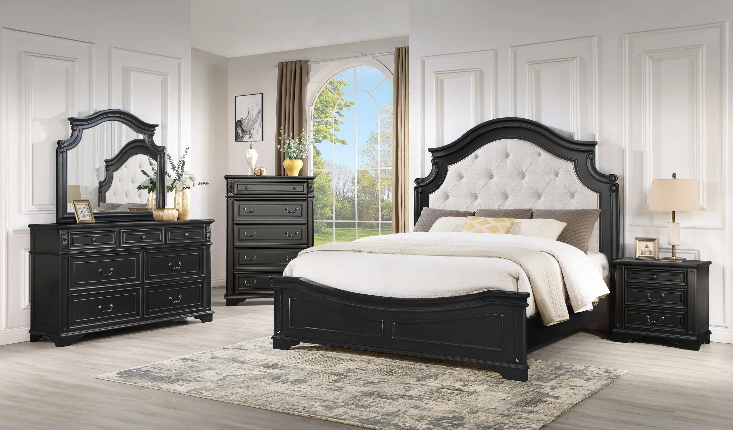 B6020 - 4pc or 5PC Bedroom Set - Queen, King *Queen 4pc - B6020 4Bedroom Set Queen 4pc