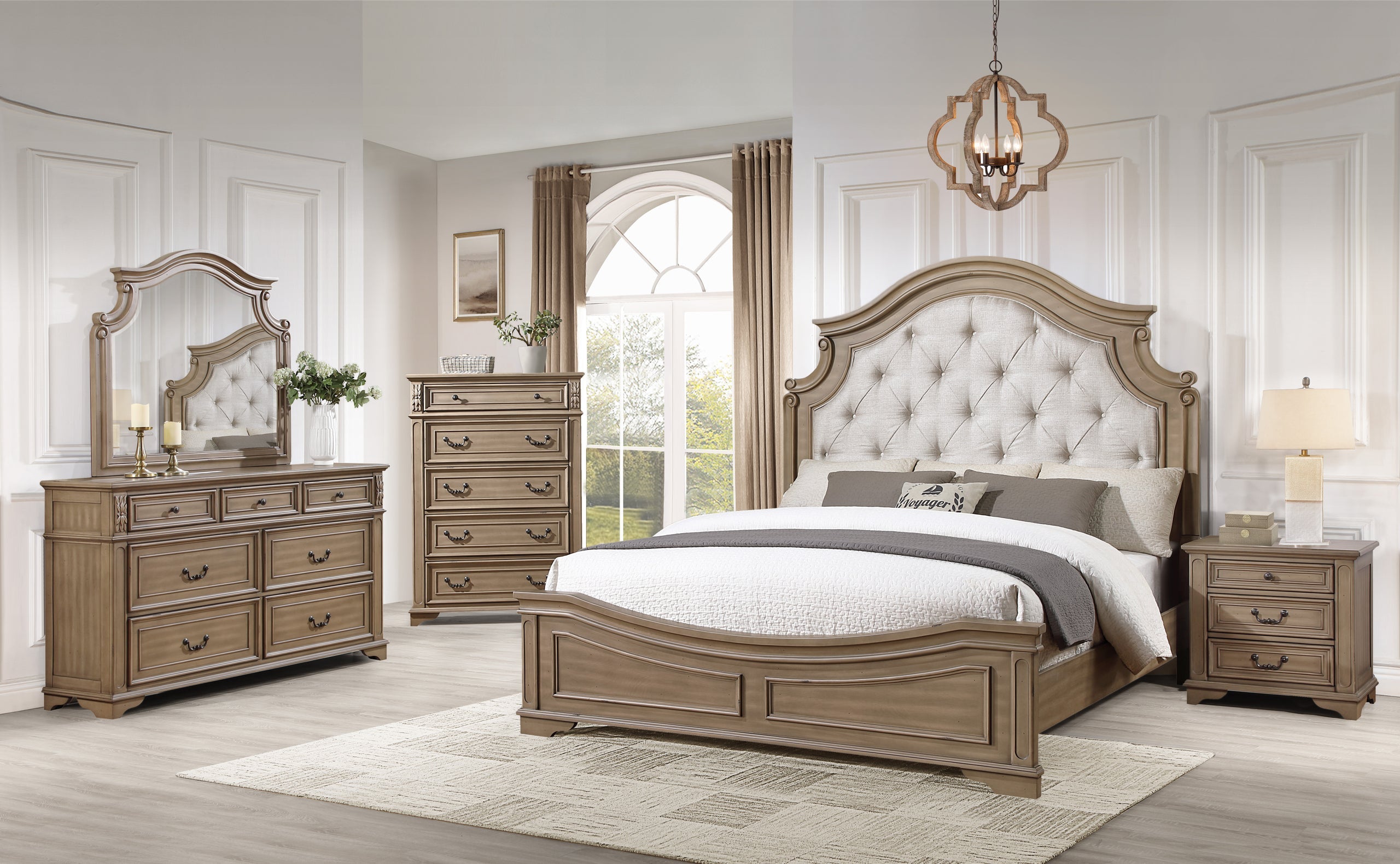 B6030 - 4pc Bedroom Set - Queen, King *King 5pc - B6030 4pc or 5pc Bedroom Set King 5pc