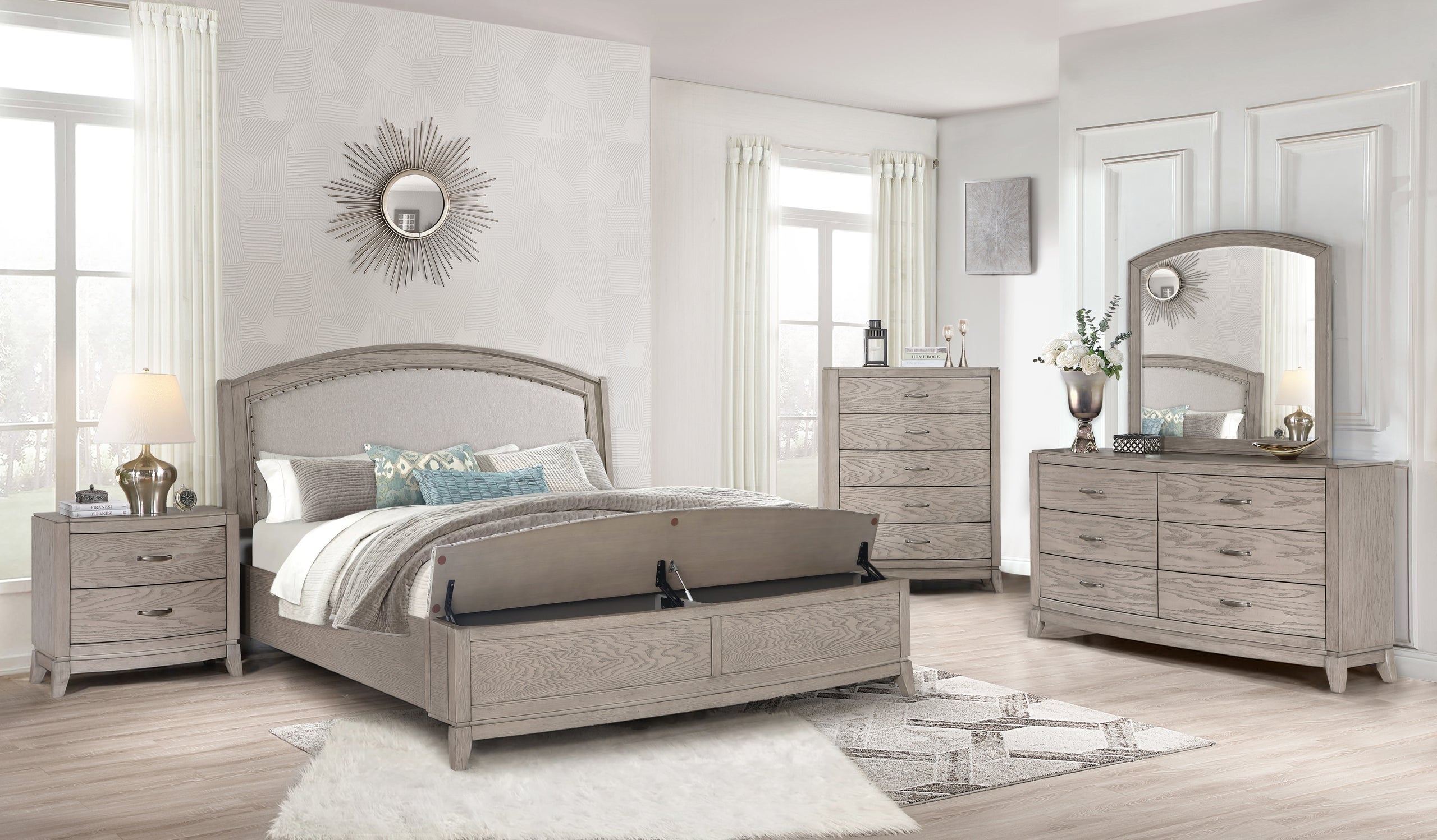B8000 - 4pc or 5pc Bedroom Set - Queen, King *4pc King - B8000 4pc or 5pc Bedroom Set 4pc King