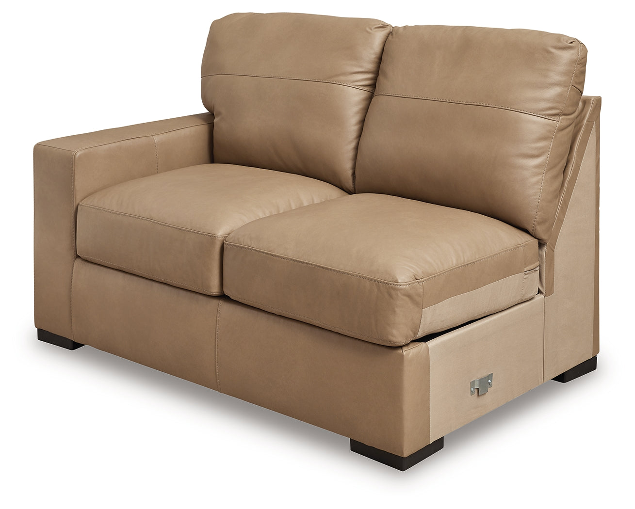 Bandon Toffee Leather 3-Piece RAF Sectional - 38006S4