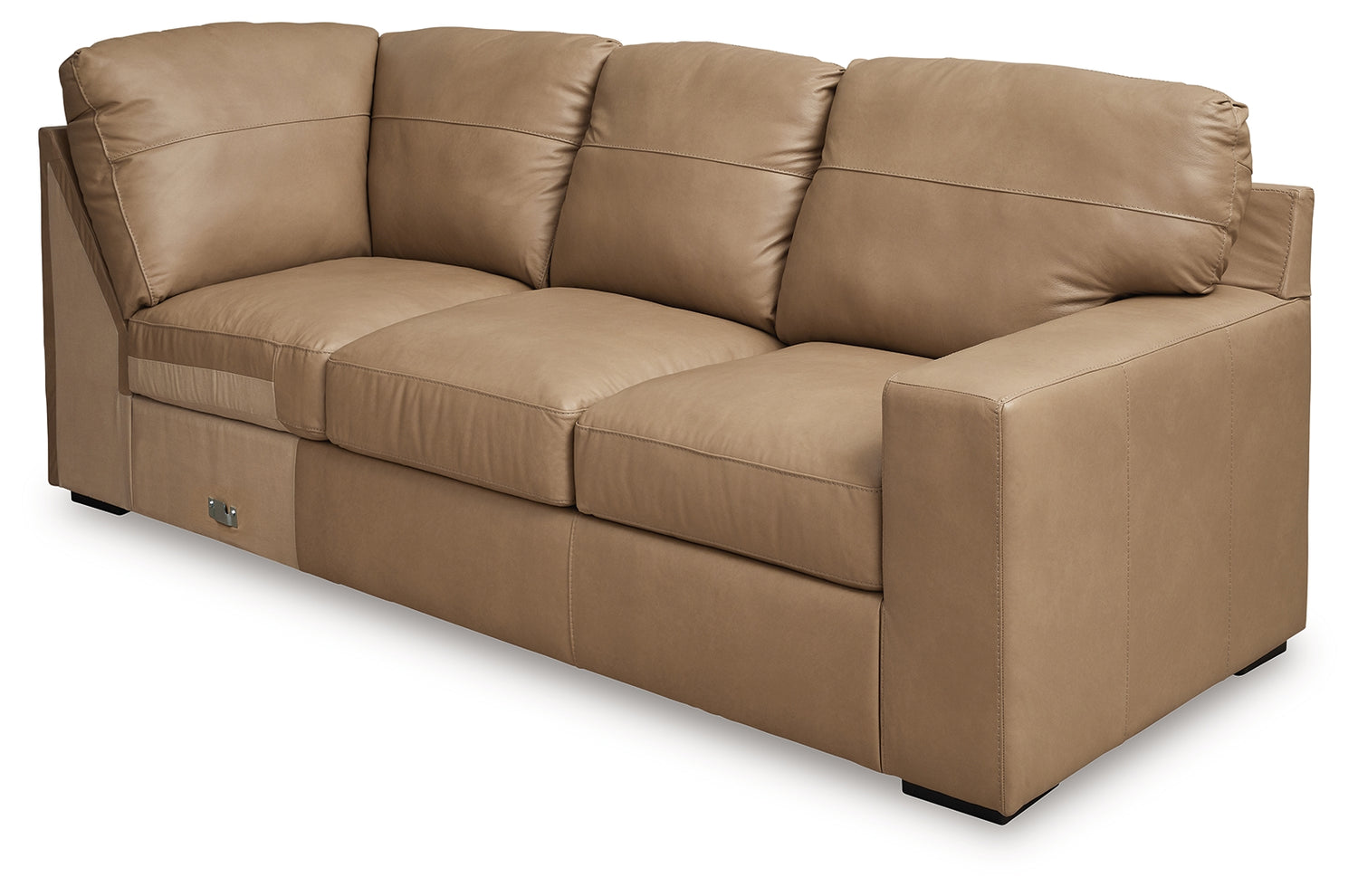 Bandon Toffee Leather 3-Piece RAF Sectional - 38006S4