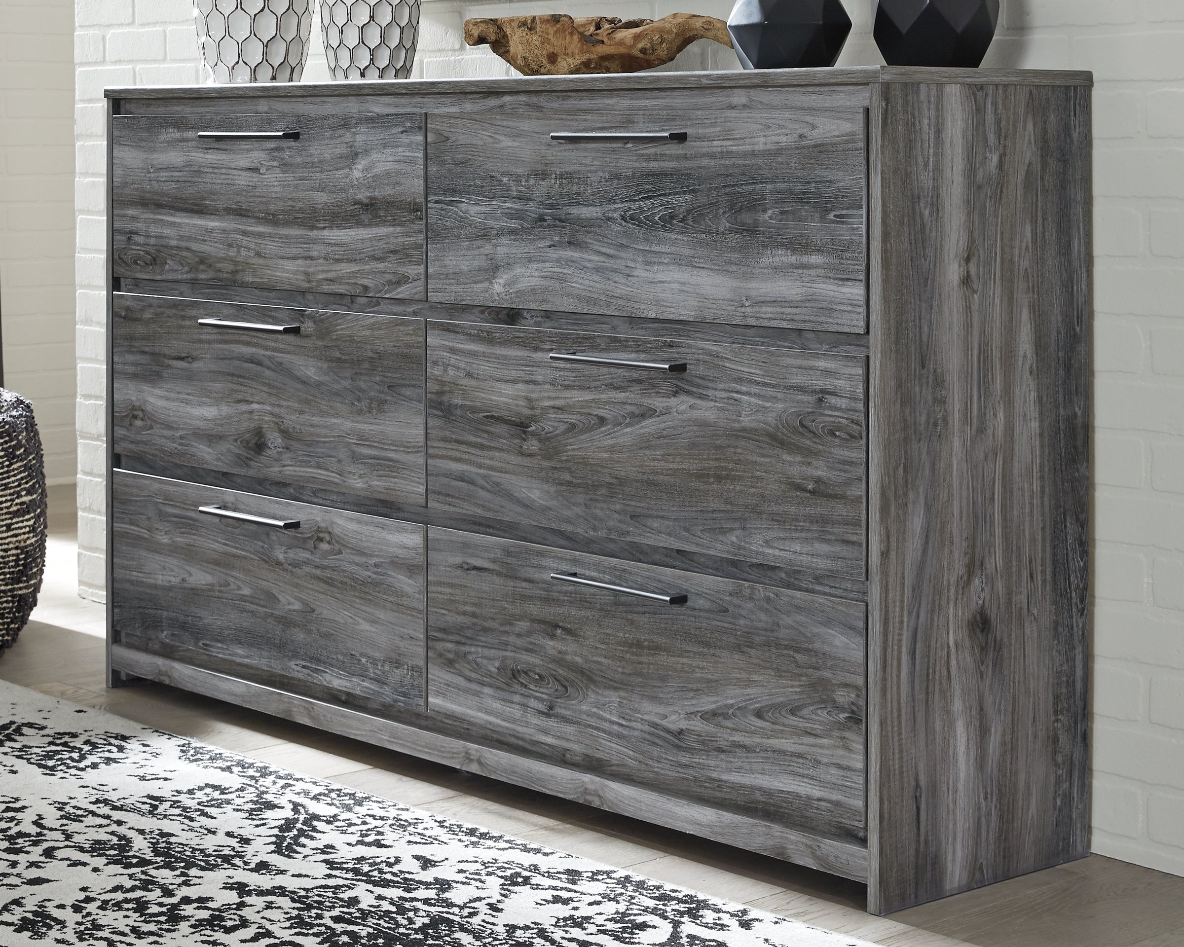 Baystorm Gray Dresser, Mirror and 2 Nightstands - B221B64