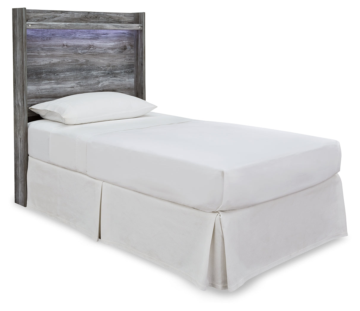 Baystorm Gray Twin Panel Headboard Bed, Dresser, Mirror and Nightstand - B221B74