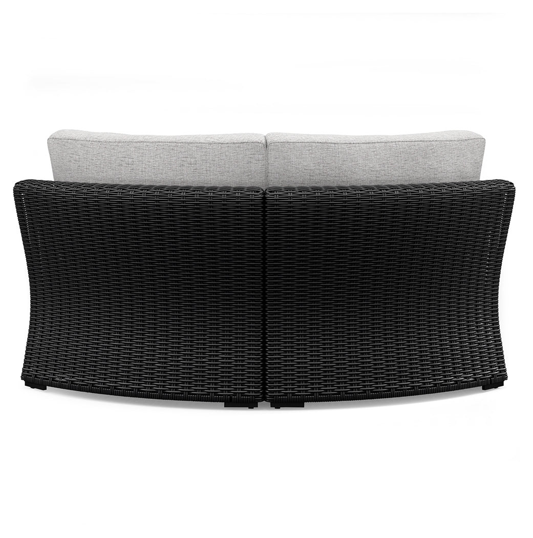 Beachcroft Black/Light Gray 5-Piece Outdoor Sectional - P792P6
