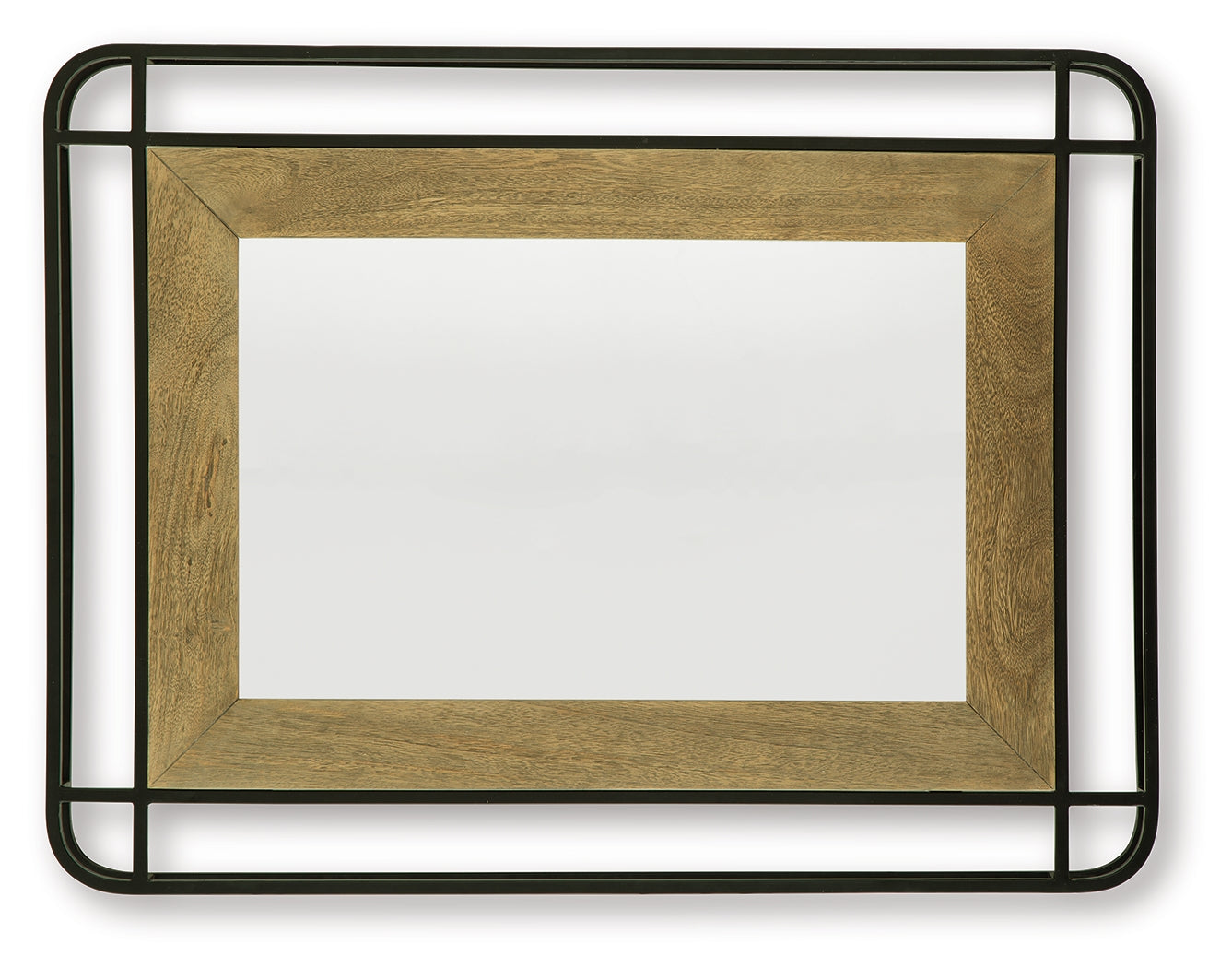 Beelman Black/Brown Accent Mirror - A8010409