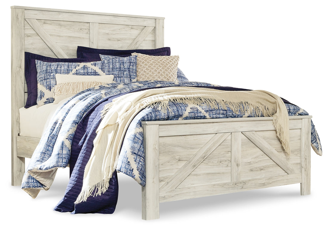 Bellaby Queen Crossbuck Panel Bed, Dresser and Mirror - B331B7