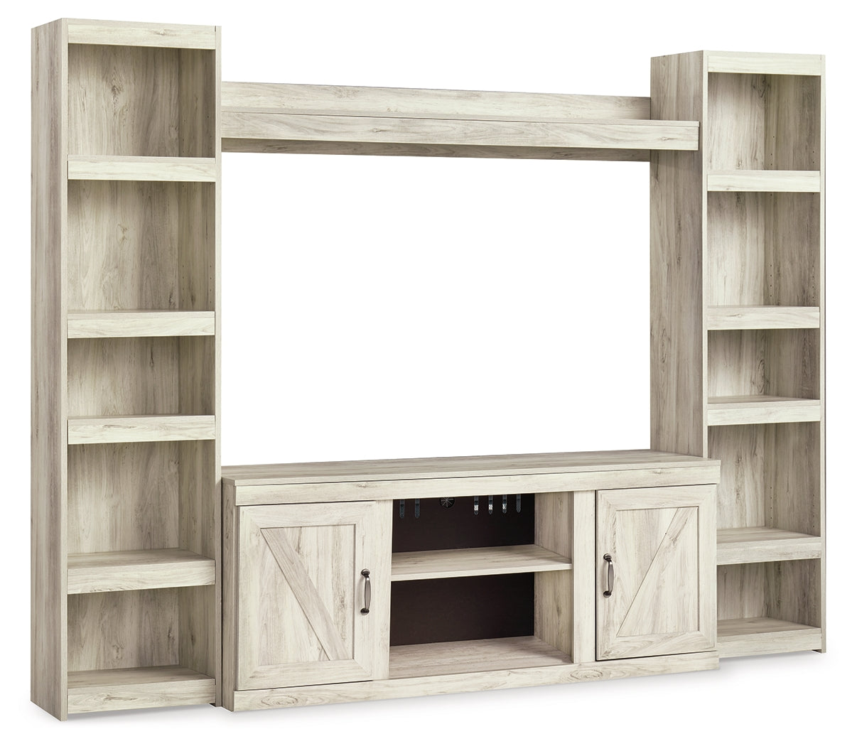Bellaby Whitewash 4-Piece Entertainment Center - EW0331W6