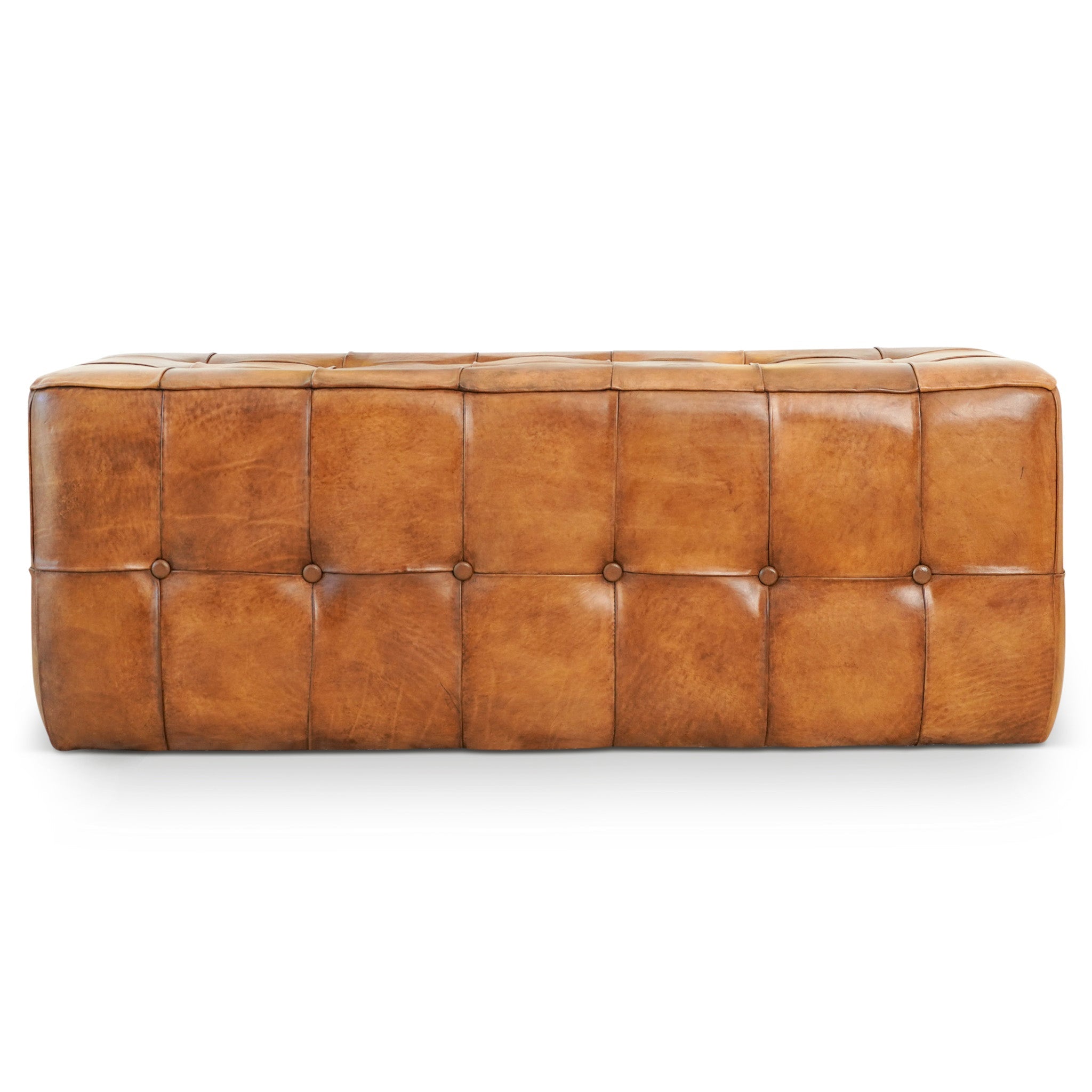 Benjiro Tan Leather Bench - OTT01300701