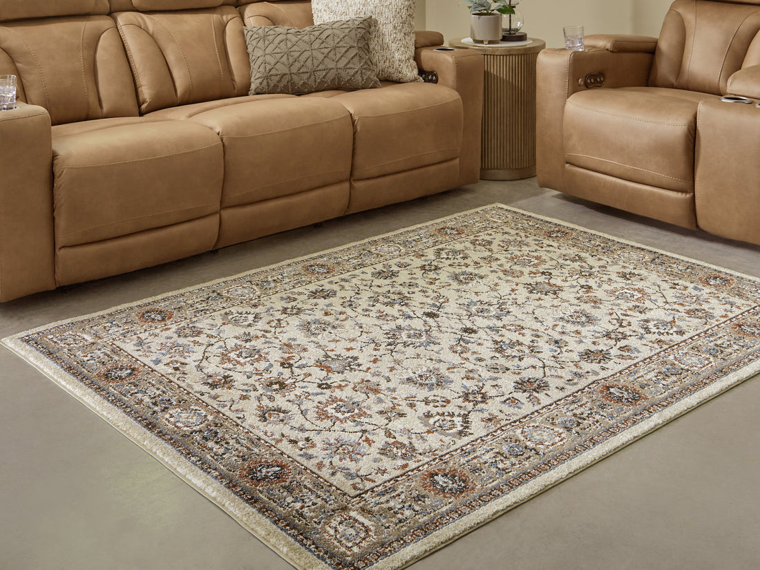 Beritham Blue/Brown/Beige Medium Rug - R407262