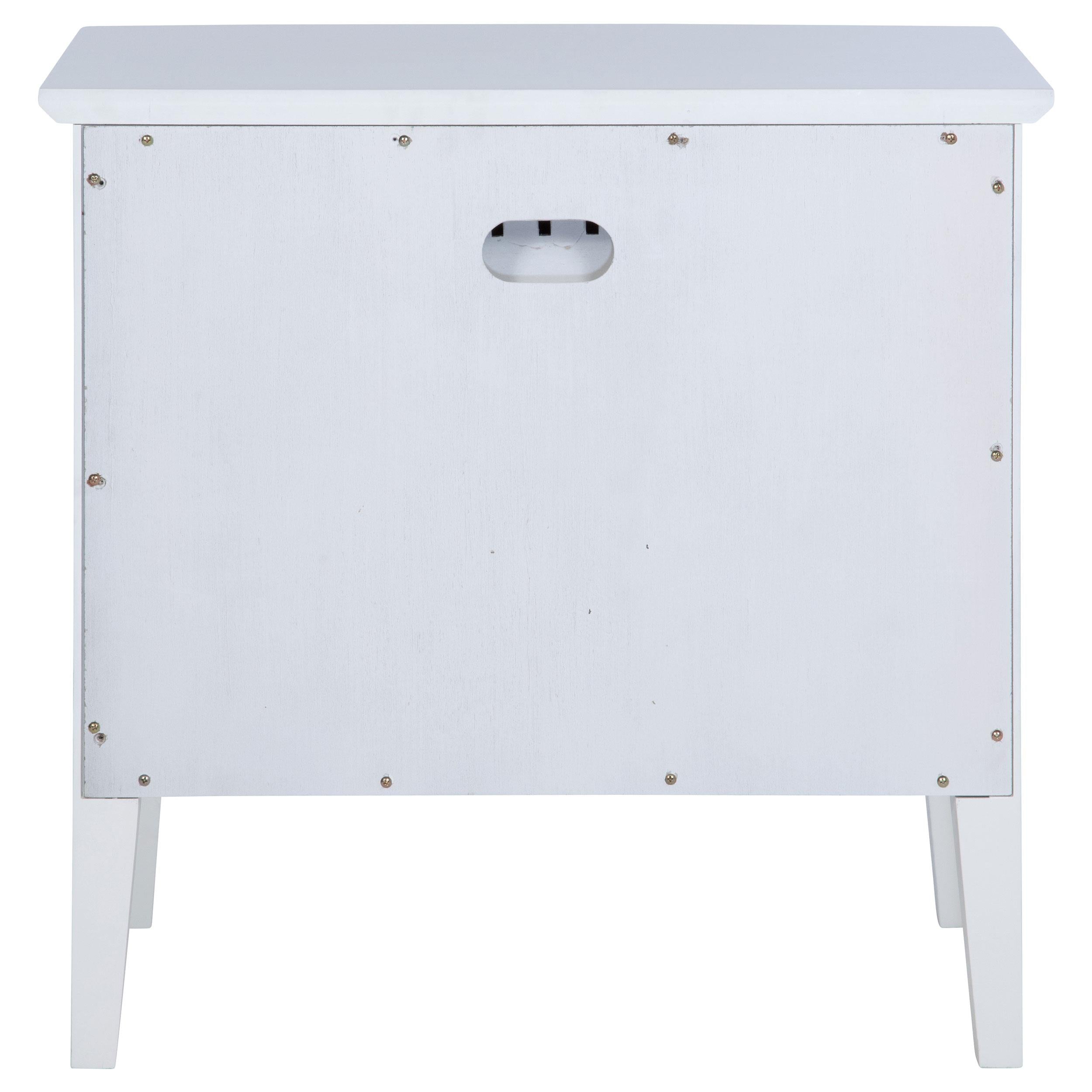 Bexhill 1-drawer Nightstand Bedside Table White - 223472