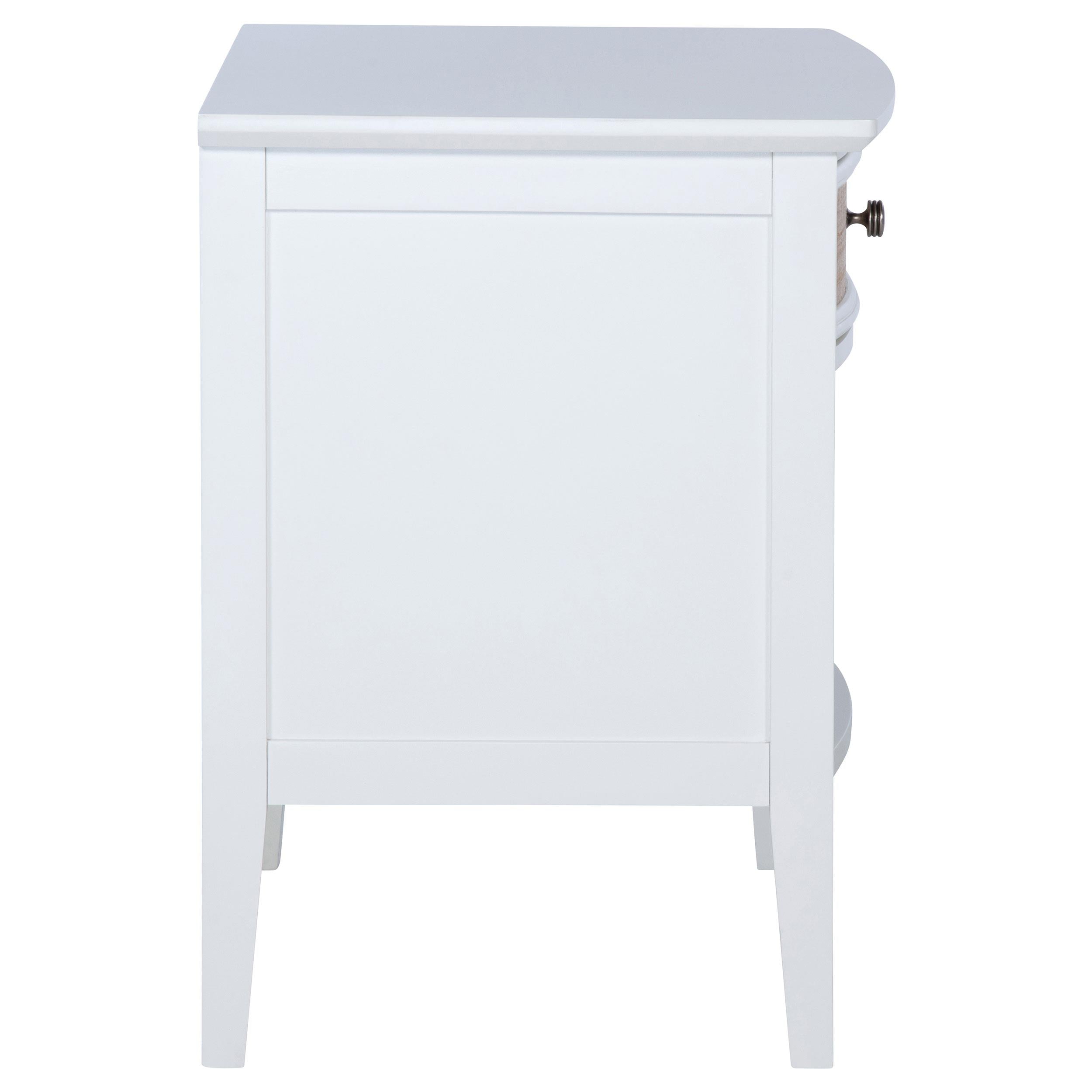 Bexhill 1-drawer Nightstand Bedside Table White - 223472