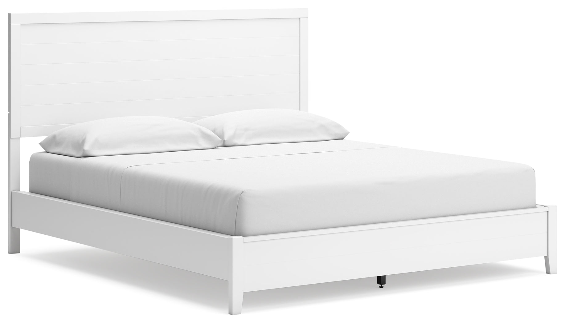 Binterglen California King Panel Bed with Mirrored Dresser, Chest and Nightstand in White from Ashley - Luna Furniture