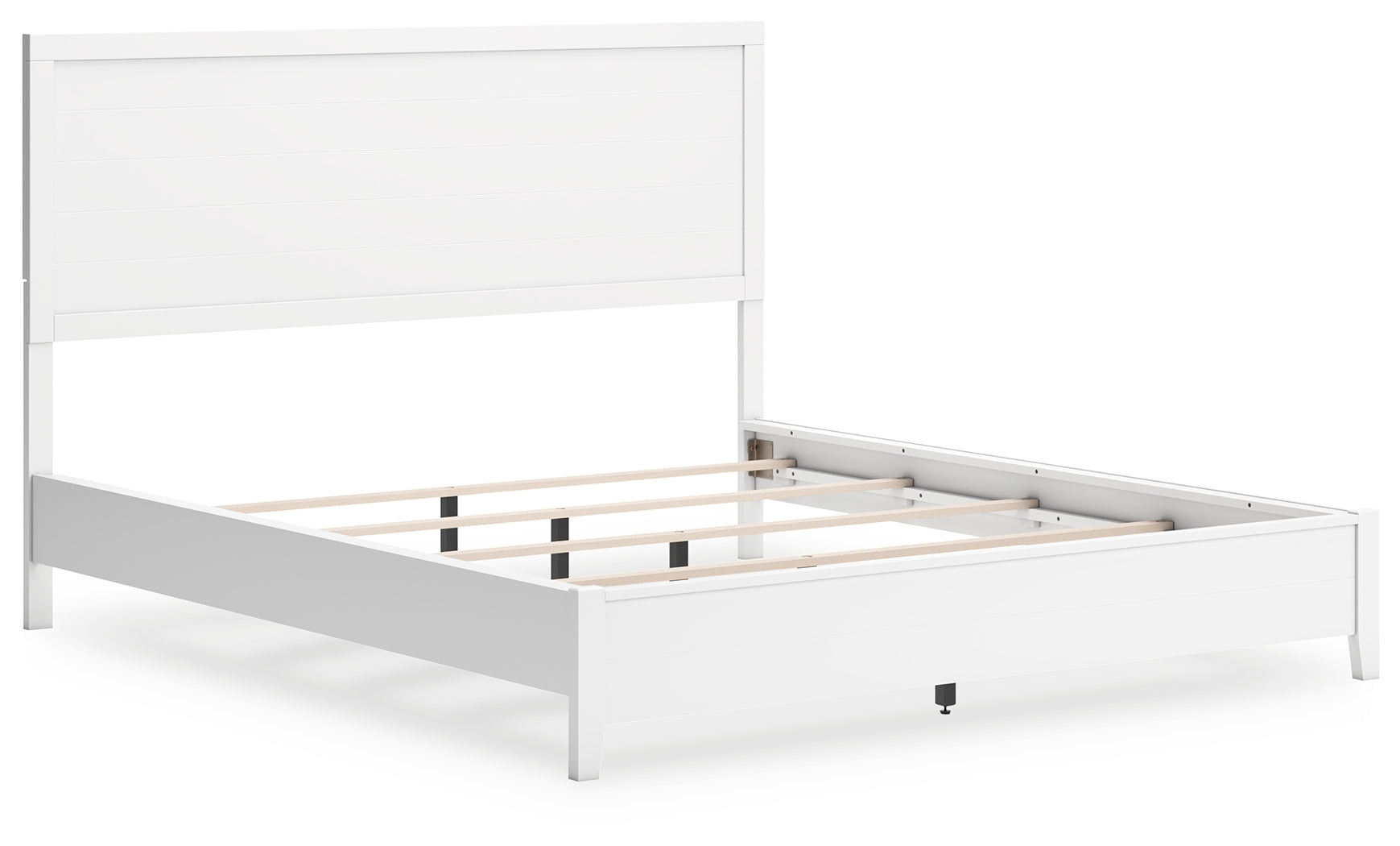 Binterglen California King Panel Bed with Mirrored Dresser, Chest and Nightstand in White from Ashley - Luna Furniture