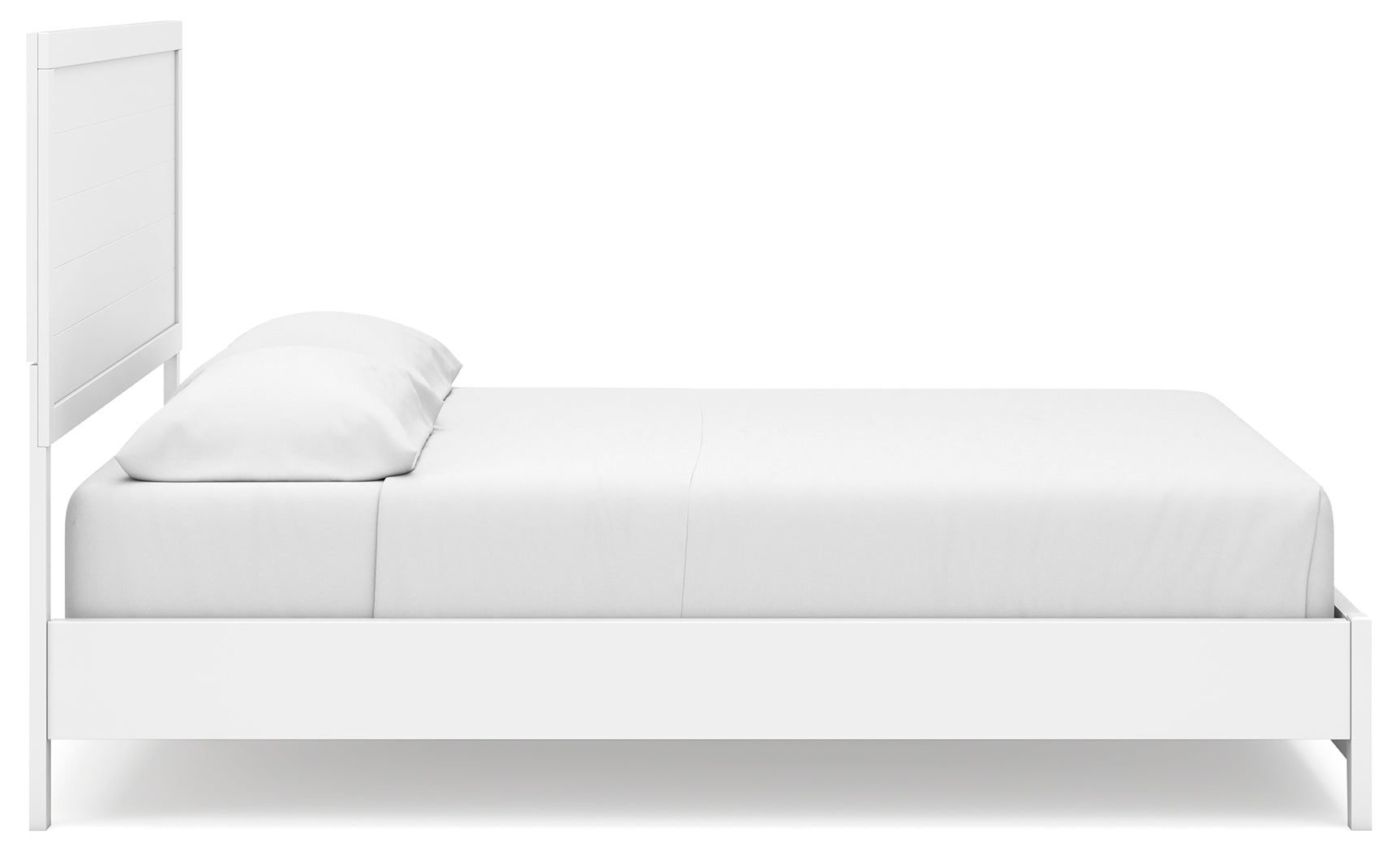 Binterglen California King Panel Bed with Mirrored Dresser, Chest and Nightstand in White from Ashley - Luna Furniture