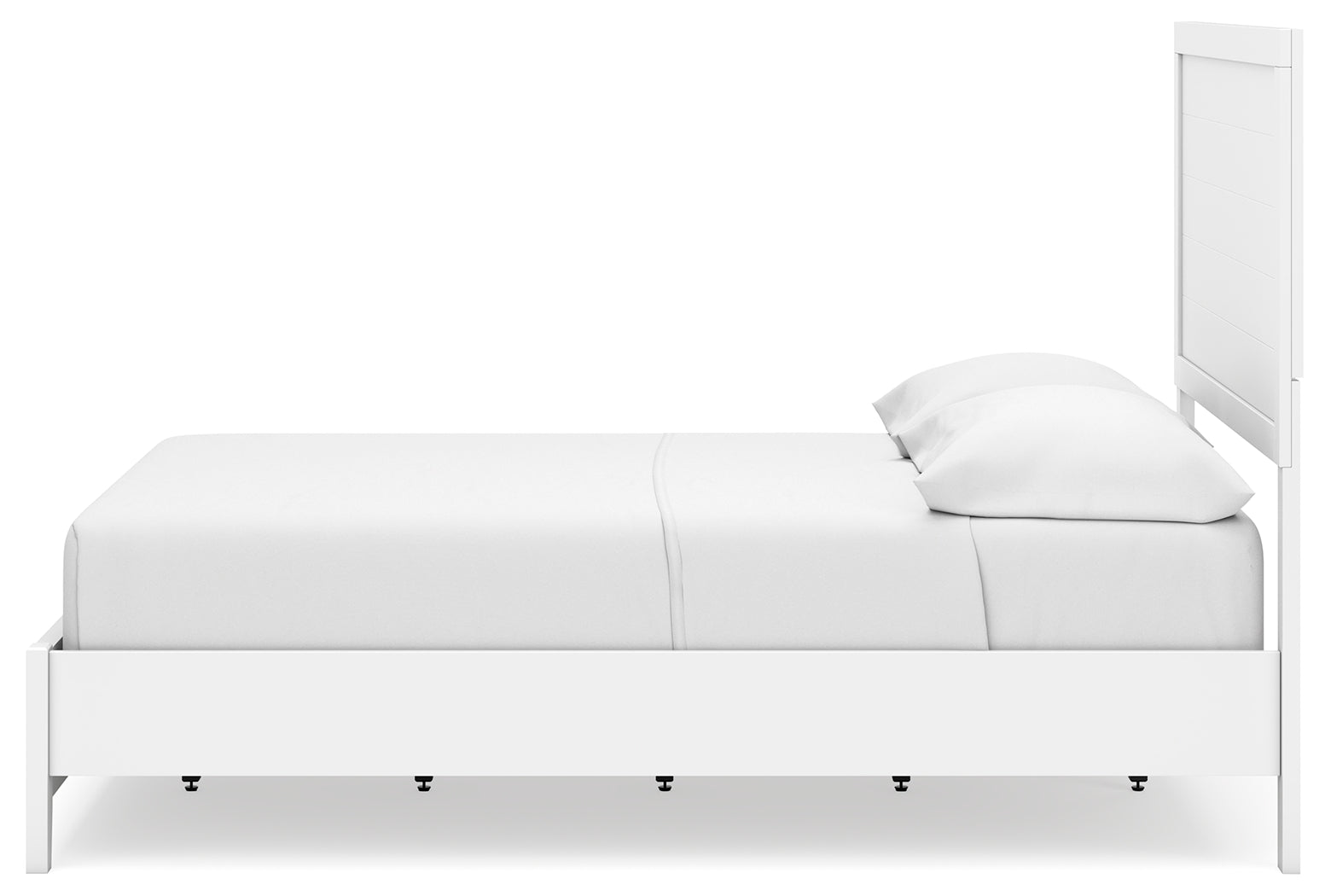 Binterglen Full Panel Bed with Mirrored Dresser and 2 Nightstands in White - PKG016609