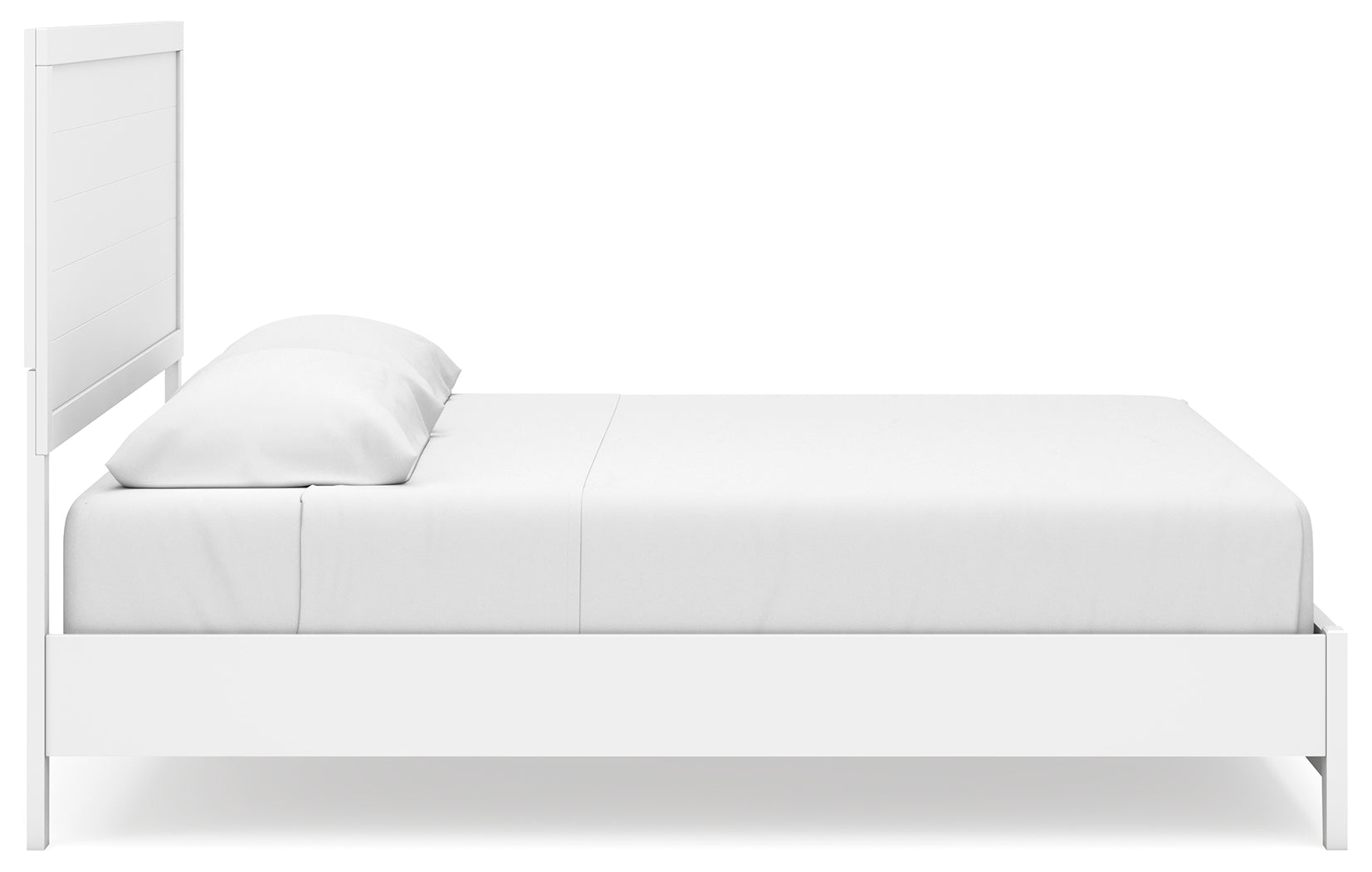 Binterglen King Panel Bed with 2 Nightstands in White from Ashley - Luna Furniture