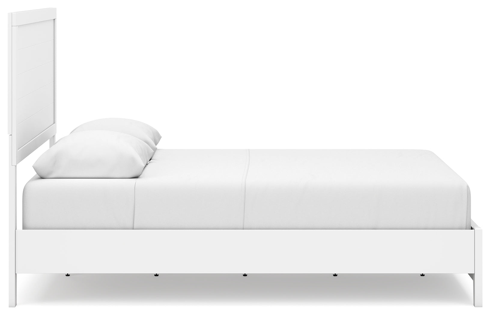 Binterglen Queen Panel Bed with Mirrored Dresser and Chest in White from Ashley - Luna Furniture