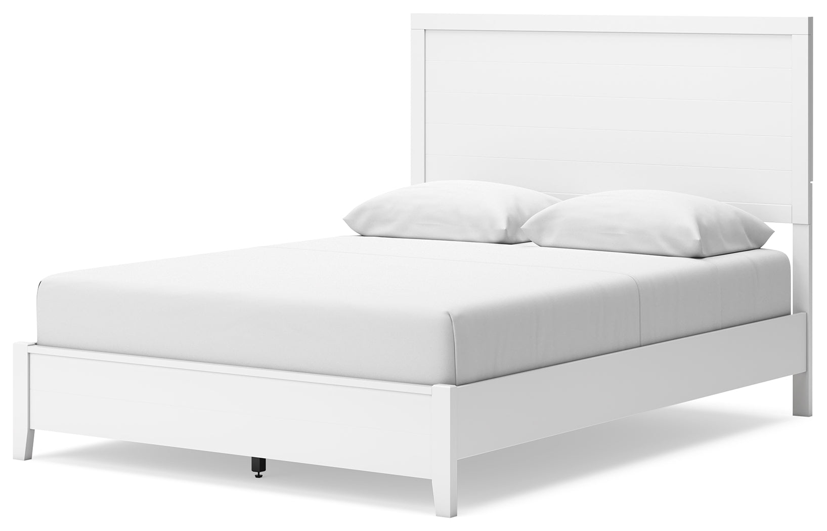 Binterglen Queen Panel Bed with Mirrored Dresser and Chest in White from Ashley - Luna Furniture
